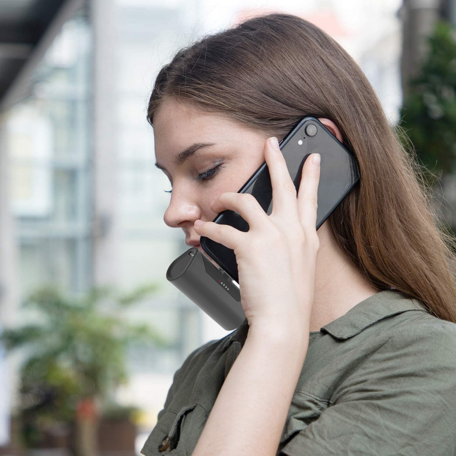 Mini Power Bank 6000Mah PD 20W Fast Charging Built-In Plug for Iphone Ultra-Compact Pocket Charger Cute Battery Pack Portable Power Bank Compatible with Iphone 14/13/12 Airpods and More (Black) image number 2