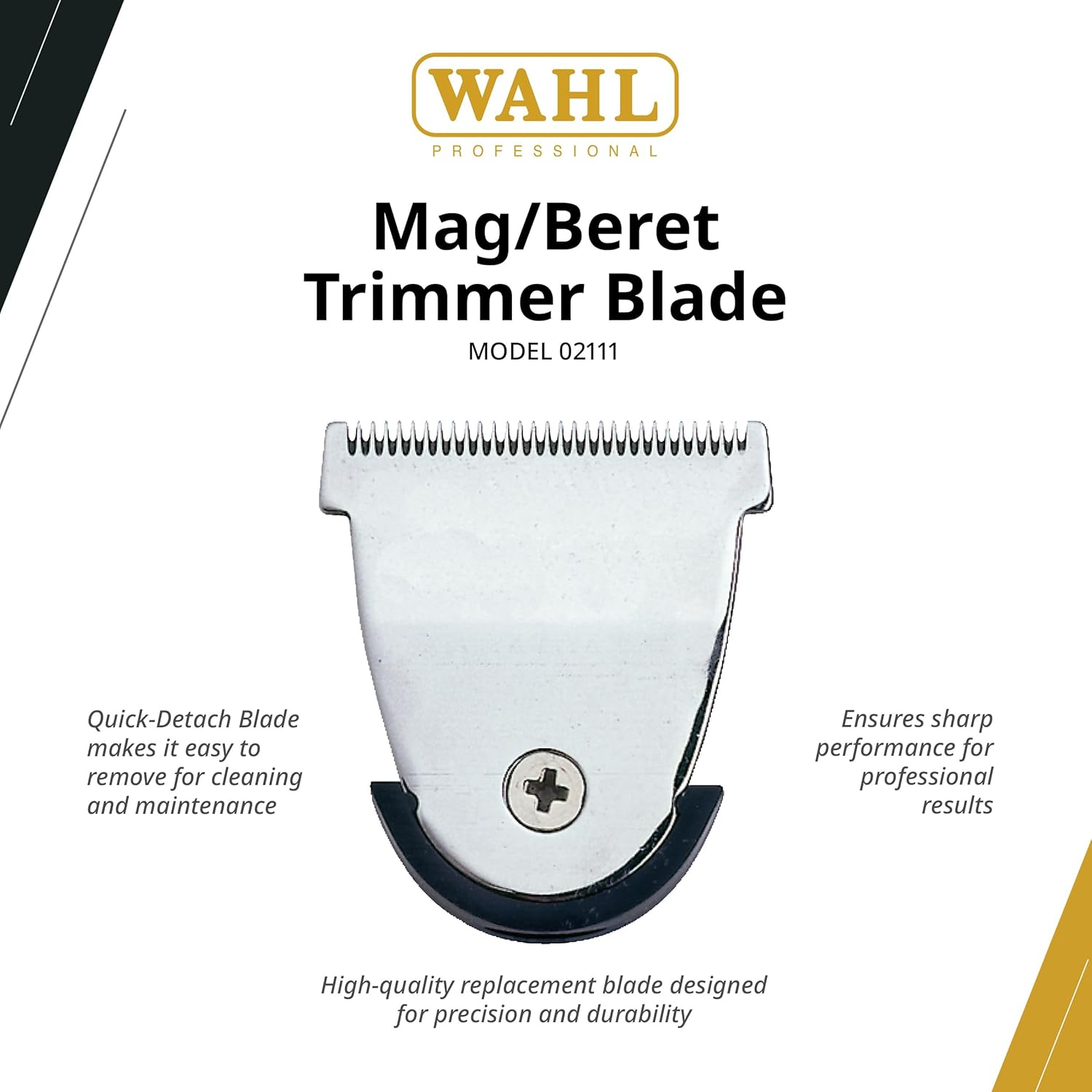 Wahl Professional Detachable Snap on Blade for the Beret, Echo, Sterling MAG, and Sterling 4 Trimmers for Professional Barbers and Stylists - Model 2111 image number 4