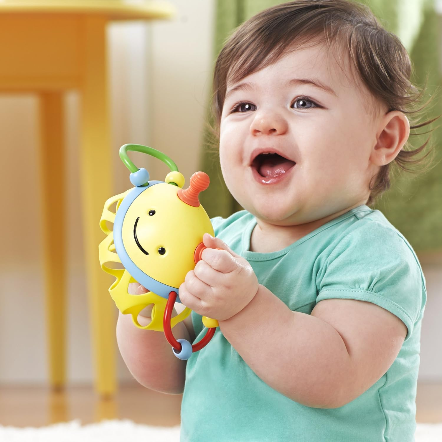 Skip Hop Explore and More Roll around Rattle Toy, Bee image number 1