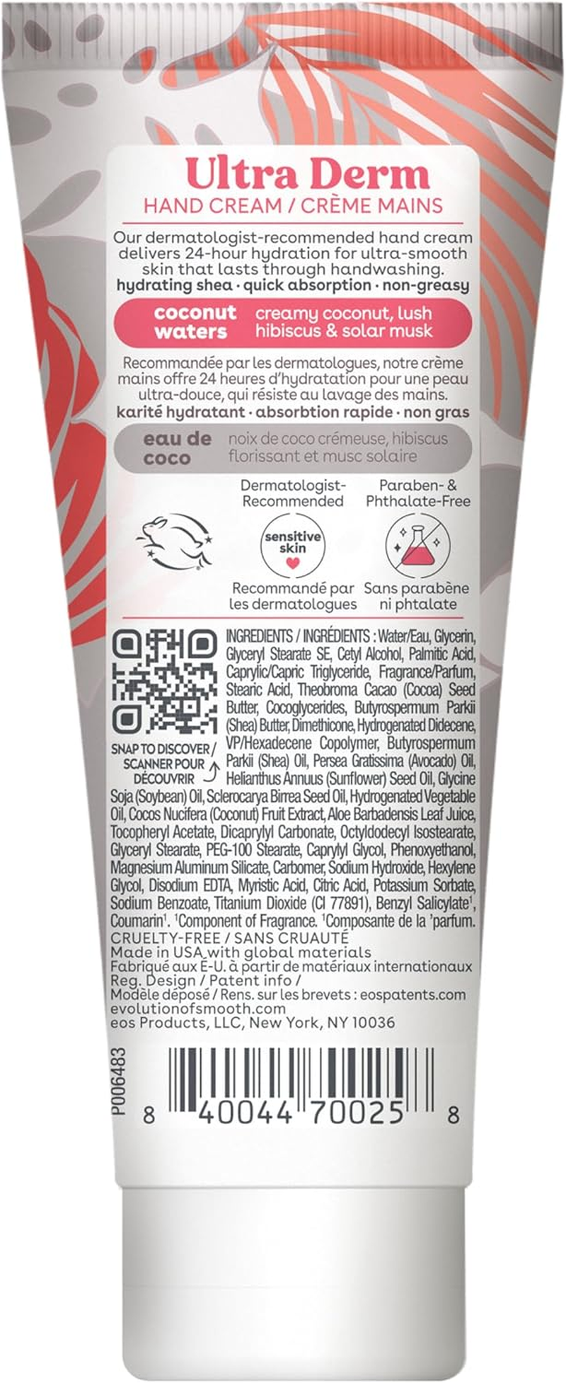 Eos Shea Better Hand Cream - Coconut Hand Lotion and Skin Care | Instant Hydration + Lasting Protection | 2.5 Oz image number 1