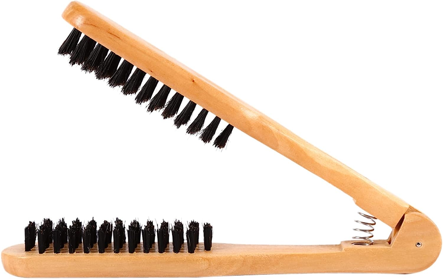Alvinlite Double Sided Boar Bristle Hair Straightener Brush Comb, Wooden Handle, anti Static, Suitable for Straight Hair, Professionals & Personal Use image number 1