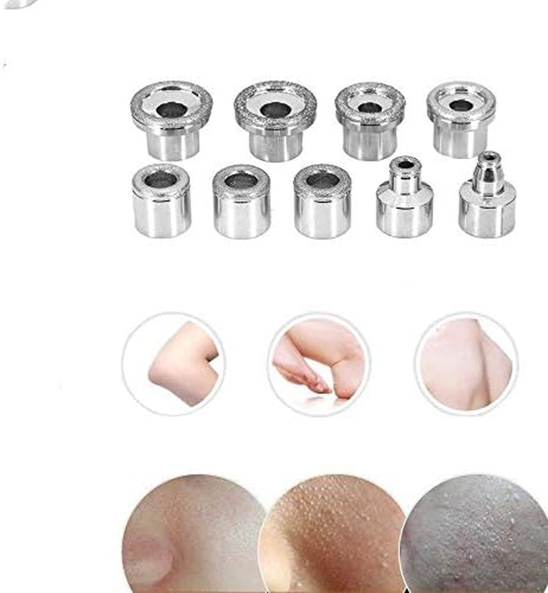 Dermabrasion Diamond Tips, Diamond Dermabrasion Head Microdermabrasion Exfoliator Home Facial Dermabrasion Tool Dermabrasion Replacements 9Tips image number 6