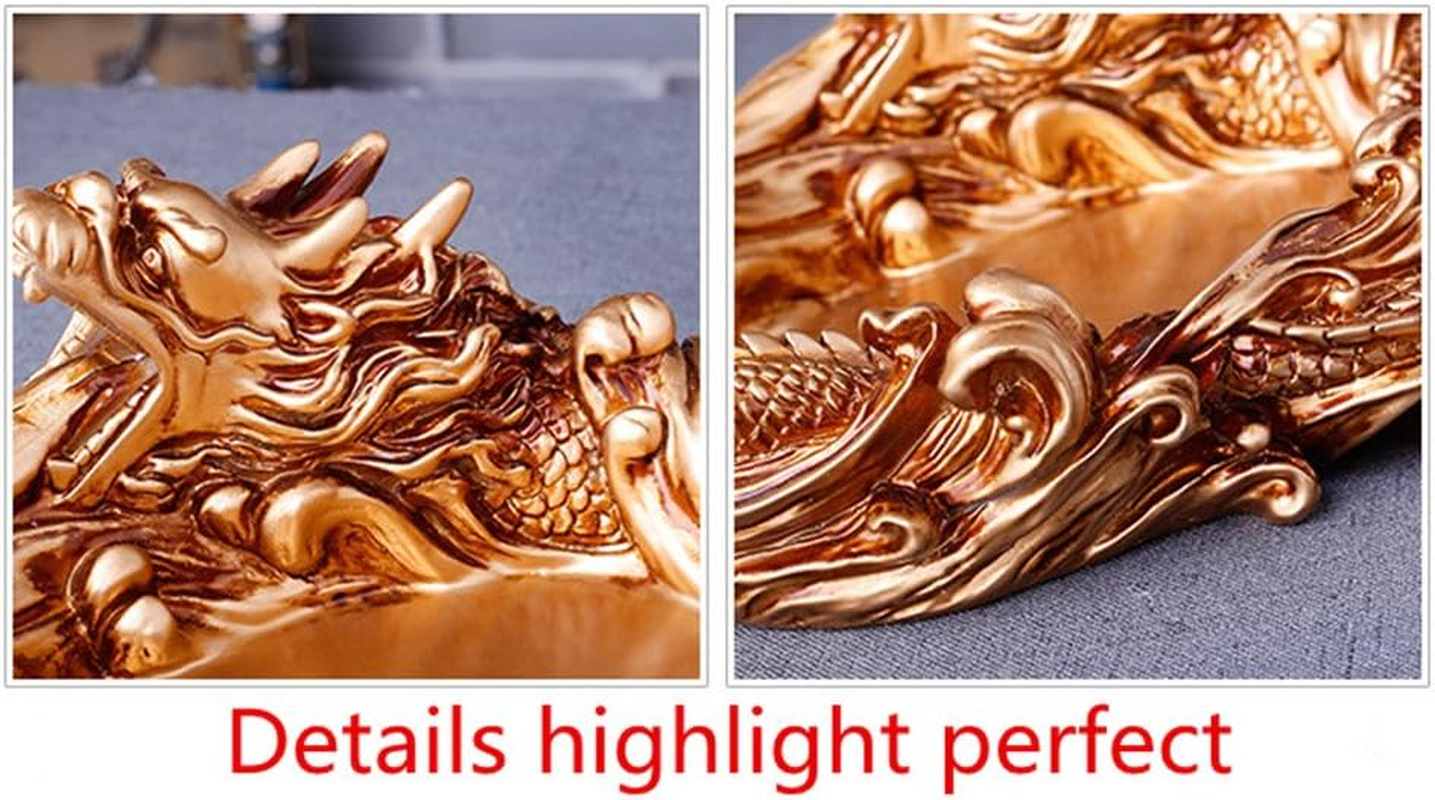 Cool Dragon Ashtray Ashtrays Collections for Home Decoration Cute Christmas Gifts GOLD image number 4