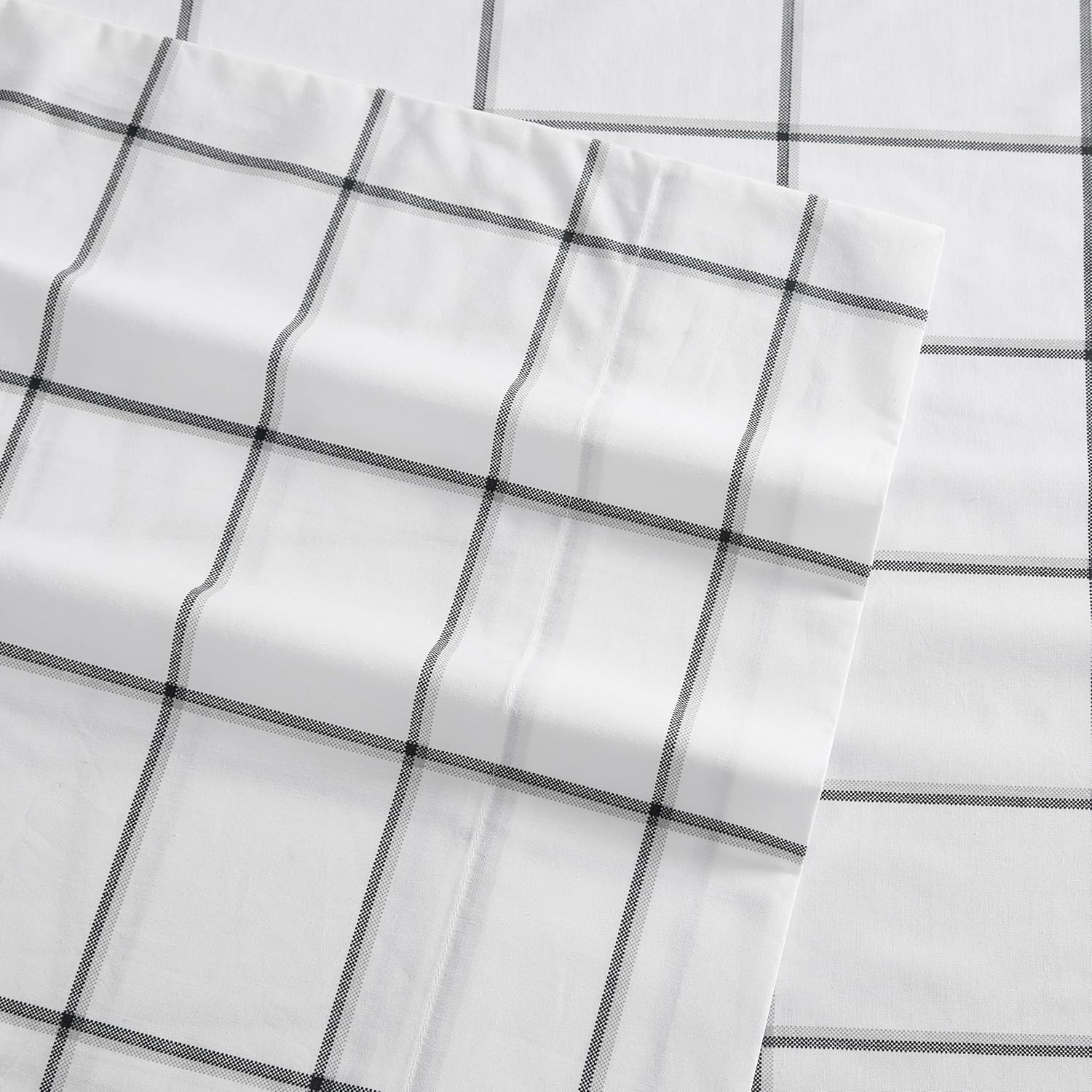 Nautica- Twin Sheet Set, Cotton Percale Bedding Set, Crisp & Cool, Lightweight & Breathable (Plot Black, Twin) image number 6