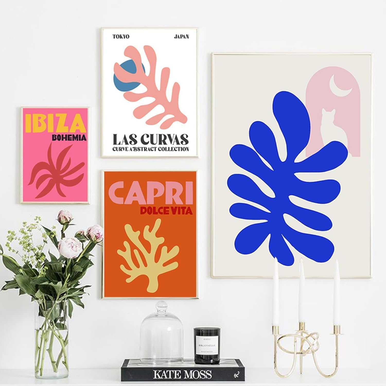 Preppy Ornament,Aesthetic Canvas Wall Art Prints Stuff Things,Set of 6 Preppys Decor (Mixed, 25X20Cm) image number 6