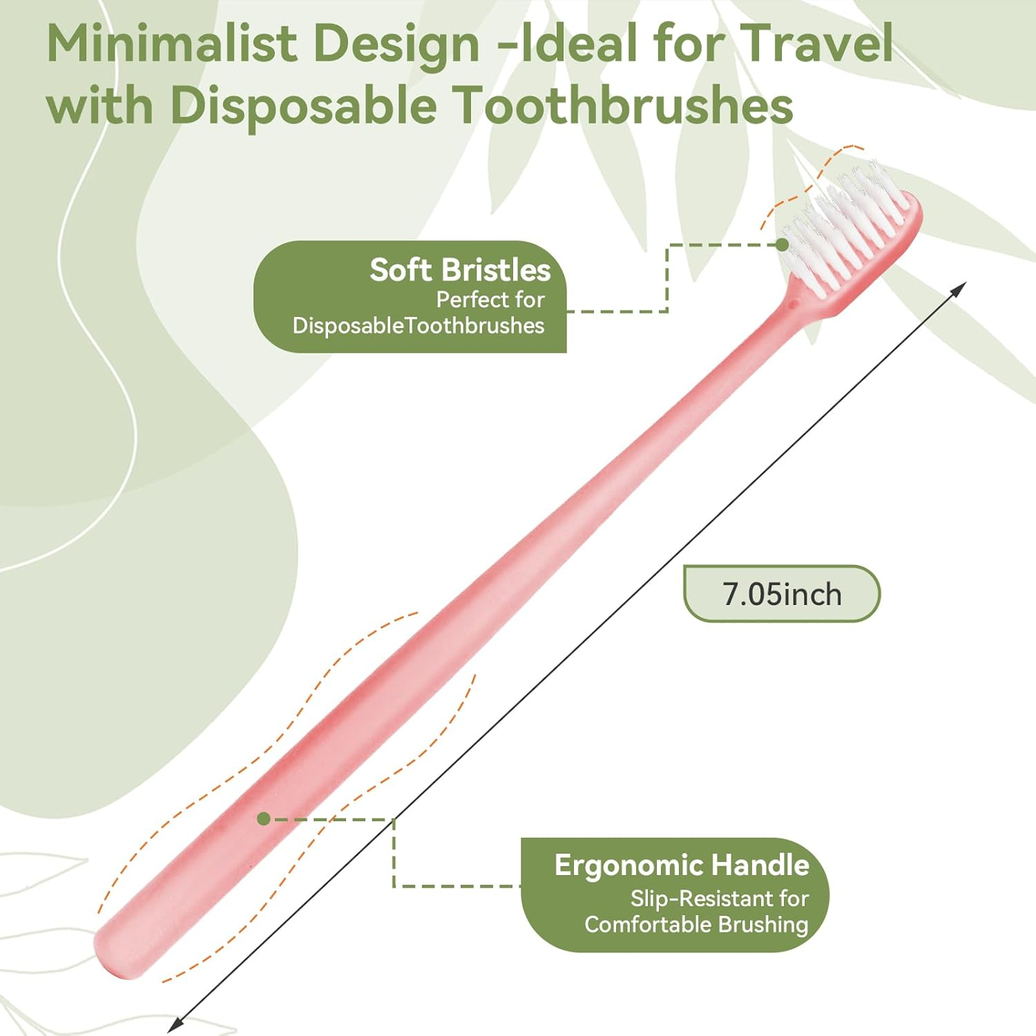 Fresings 40 Pack Disposable Toothbrushes Bulk &ndash; Individually Wrapped Soft Bristles Single Use for Adults & Kids, Travel Hotel Guest Dental Office Donation Emergency Hygiene,Minimalist Design 5 Colors