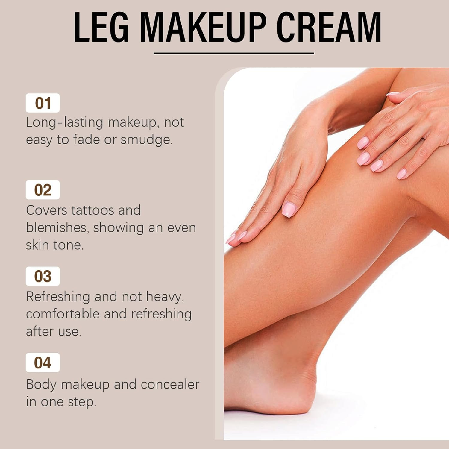 Body Darkening Foundation Natural Tanned Skin Moisturising Darker Darker Concealer Long Lasting Foundation image number 2