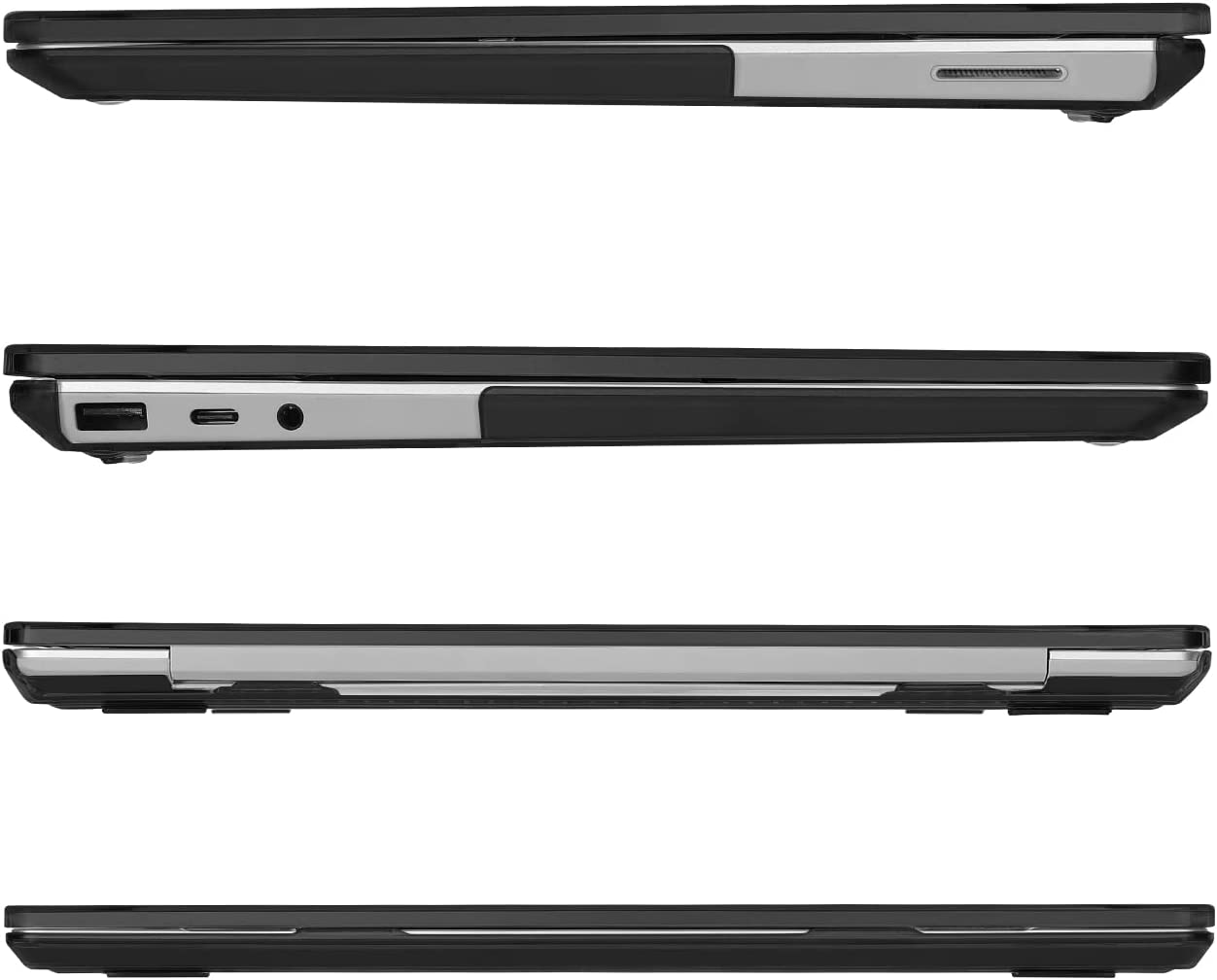 MOSISO Case Only Compatible with Microsoft Surface Laptop Go 3/2/1 12.4 Inch 2023-2020 Release (Models: 2013 & 1943), Protective Plastic Hard Shell Case Cover, Black image number 6