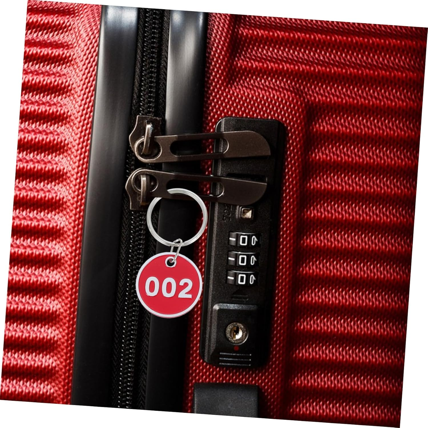 TEMPNAP 100Pcs Aluminum Alloy Key Tags with Split Rings Metal Luggage Identifier Labels for Travel Bags Suitcases Hotel Dormitory Sauna Locker Organization image number 2