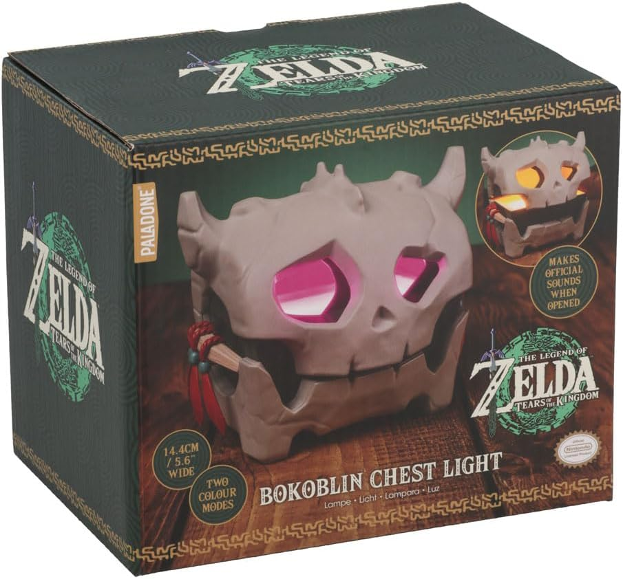 Paladone Bokoblin Chest Light Officially Licensed the Legend of Zelda, Night Light with Sound Effects, Gamer Gift and Room Decor Accessory for Boys and Girls, Collectible Game Icon image number 1