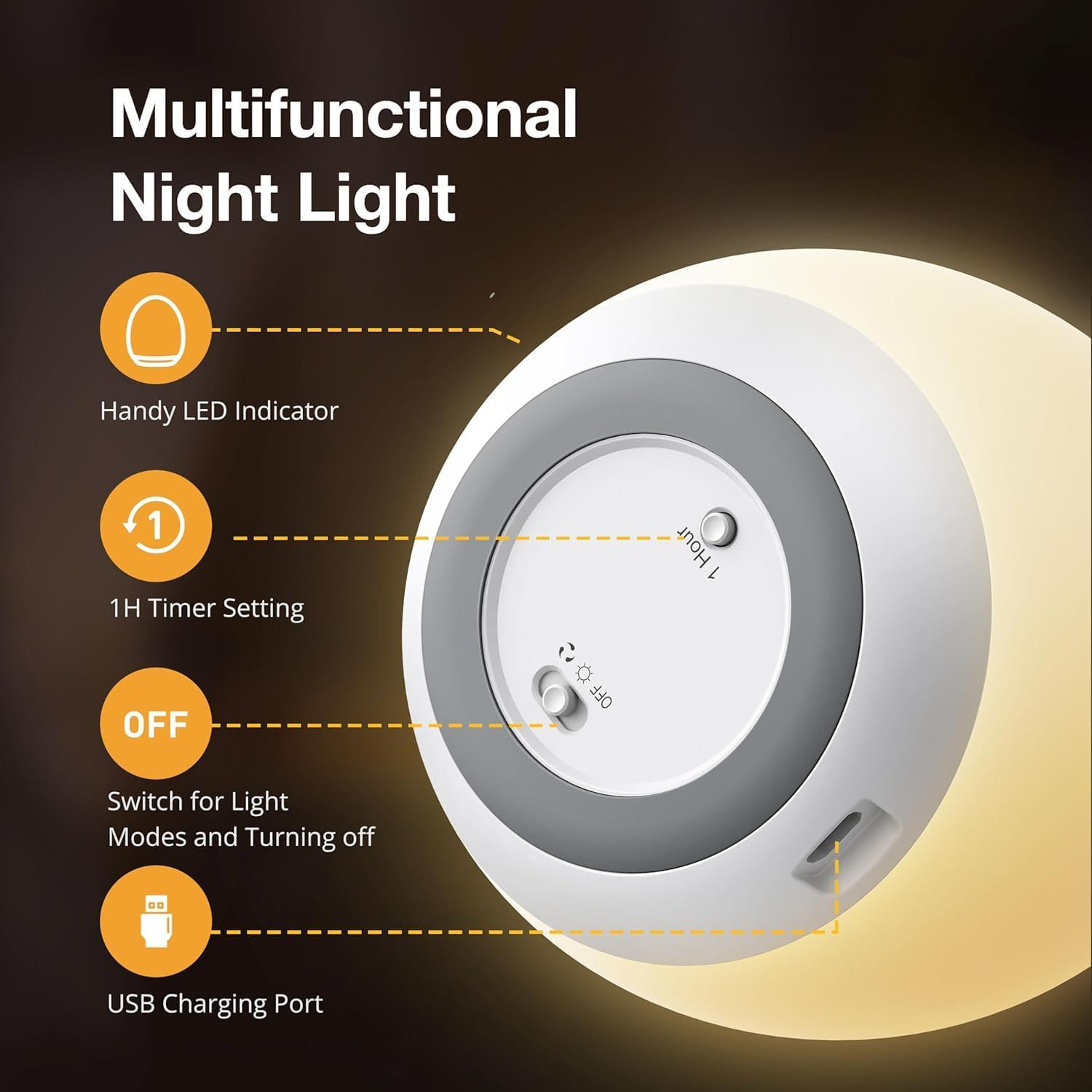 Night Light for Kids, Egg Light for Nursery with 7 RGB Colors Changeable & Stepless Dimming, Rechargeable Tap Light with 1H Timer & Touch Control, Portable Night Light for Babies BPA Free image number 1