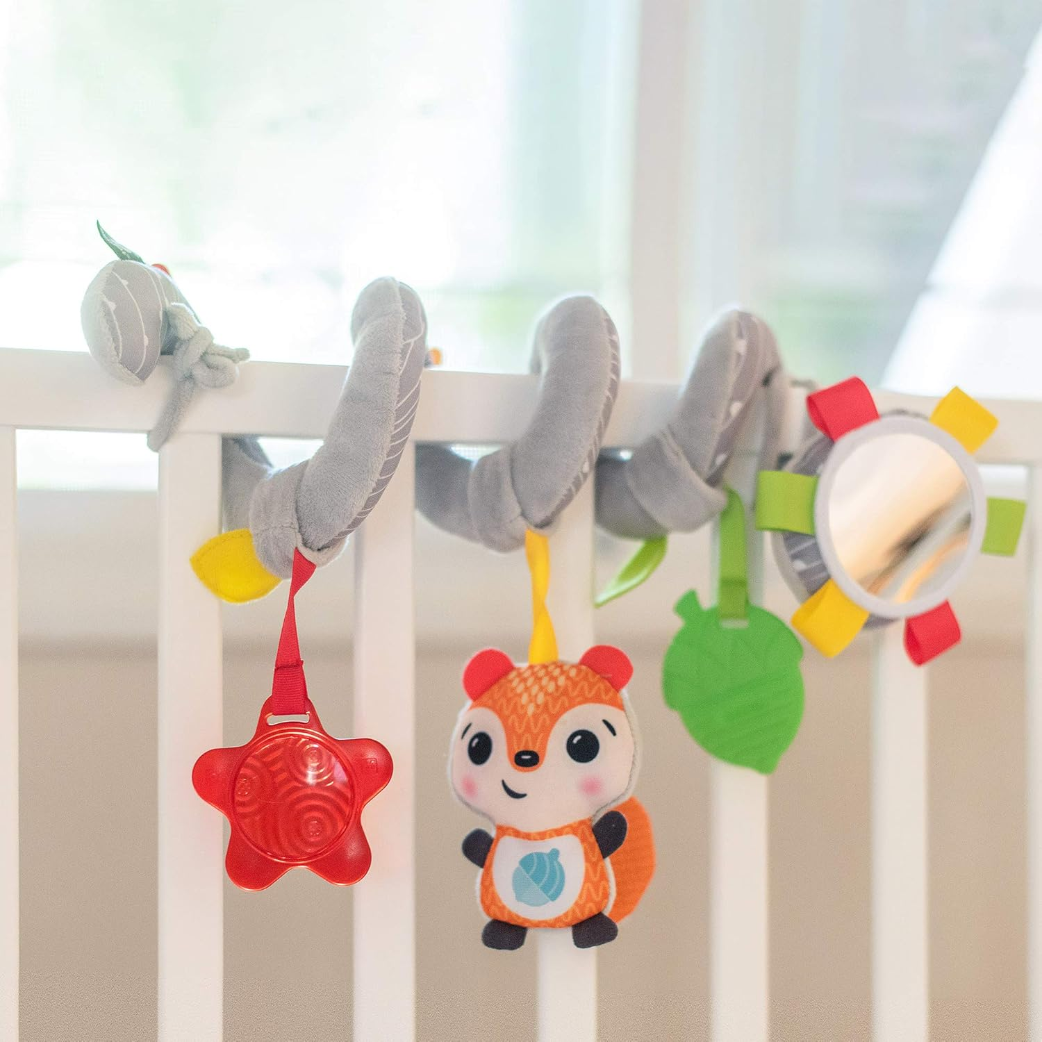 BENBAT Dazzle Friends on the Go Toys Hanging Spiral Toy for New Born and Above, Multi/Colour (BM710) image number 1