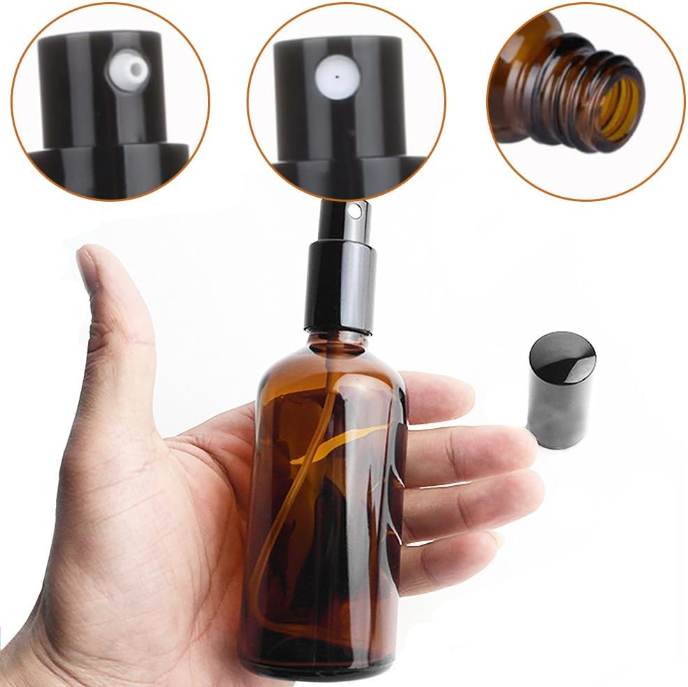 5 Pcs Refillable Empty Bottle/Cosmetic Glass Flask,Essential Oil Diffuser & Travel Clean Liquid Flask,Fine Mist Spray Bottle for Aromatherapy and All Natural Cleaning Products image number 2