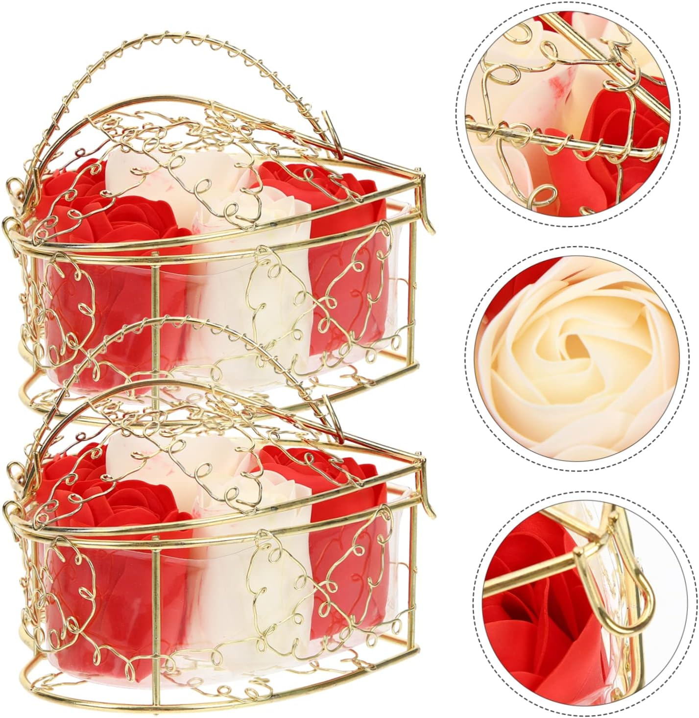 FRCOLOR Decorative Soap 4 Boxes Soap Rose Floral Immortal Floral Ornament Rose for Women Spa for Women Soap Bride Rose Soap Bar Fancy Soap Basket Miss image number 6