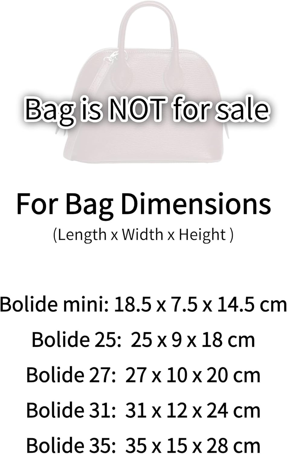 Xoppia Bag Organizer Compatible with Hermes Bolide 35 Bag. Felt Insert Liner for Women Tote Handbag. (Blue, Bolide 31) image number 2