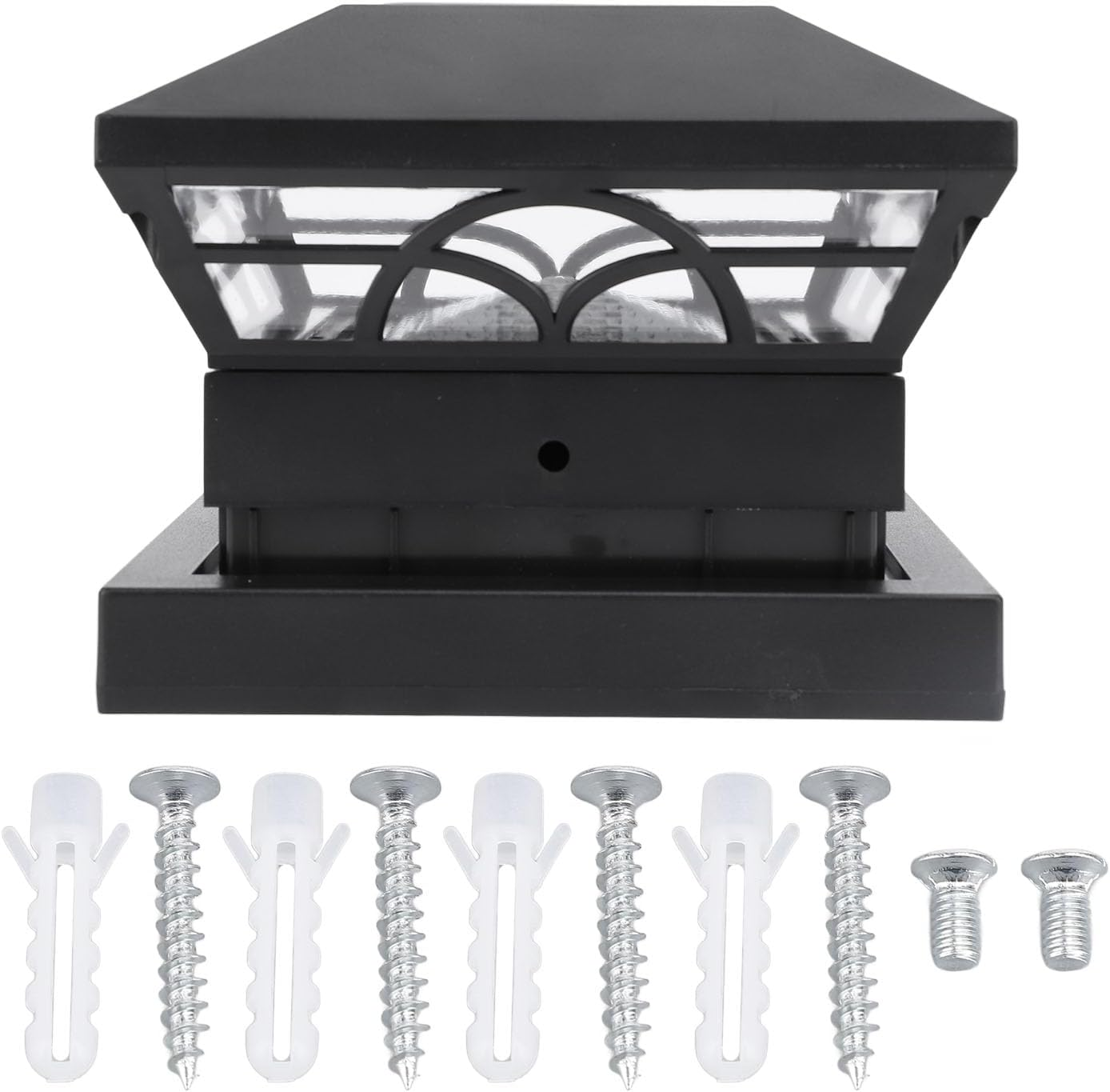 FUNFANG Garden Deck Patio Solar Post Cap Light, Super Long Life, High Brightness LED Beads, IP65 Waterproof for Fence image number 3