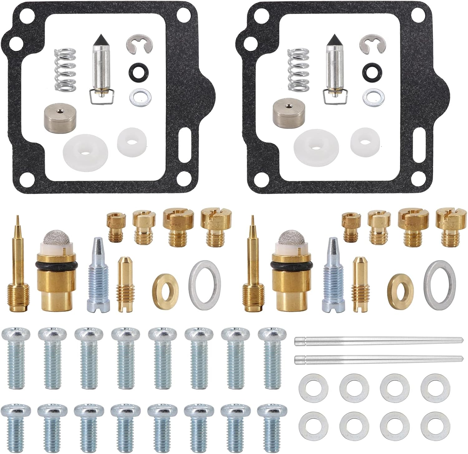 KIPA Carburetor Repair Rebuild Kit for Yamaha 1988-1999 XV1100 Virago 1100 1996-1998 XV1100S Virago 1100 Special # 0101-118