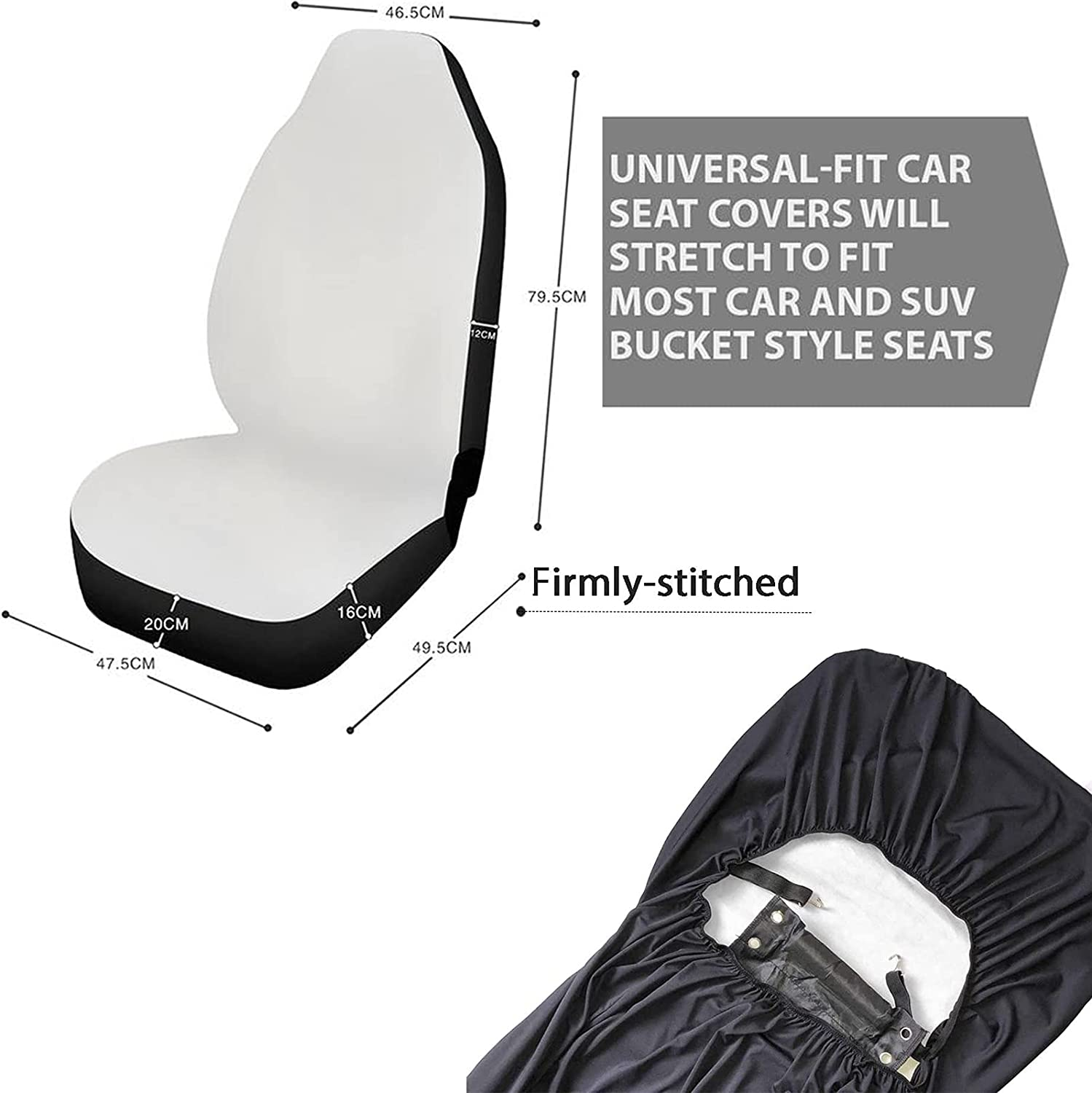 KEIAHUAN Purple Dragon Car Seat Cover Set with Car Headrest Covers for Women Steering Wheel Cover Cup Coaster Handbrake Cover + Gear Shift Knob Cover for SUV Truck Vans Sedans - Galaxy Wolf image number 7