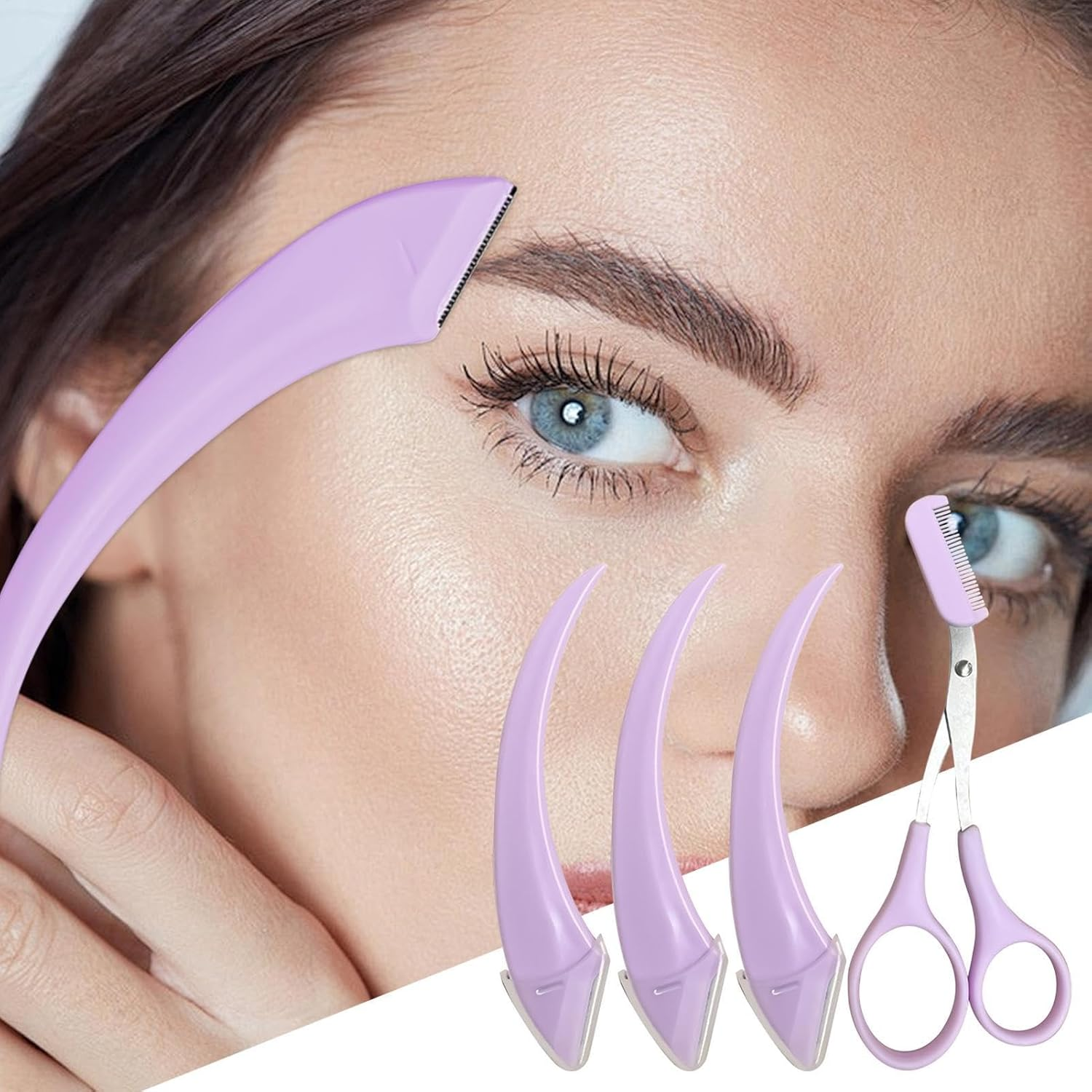 Eyebrow Scissors for Women, Professional Eyebrow Comb, Men'S Grooming Sets for Ladies Youth Girls Family Adults Grandma Mother Wife Friends image number 1