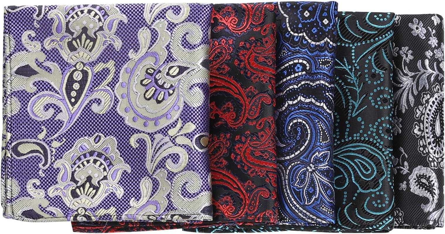 28 Pack Pocket Squares for Men Men'S Handkerchief Mens Pocket Squares Set Assorted Colors with a Holder, Multicoloured, Medium image number 2