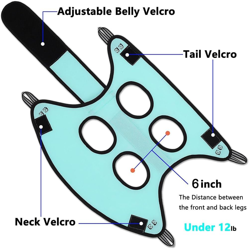 JDMYCYCQXF Cat Grooming Hammock Harness, Cat Holder for Grooming with Cat Nail Clippers/Trimmer,Nail File (Size:Xs) image number 4