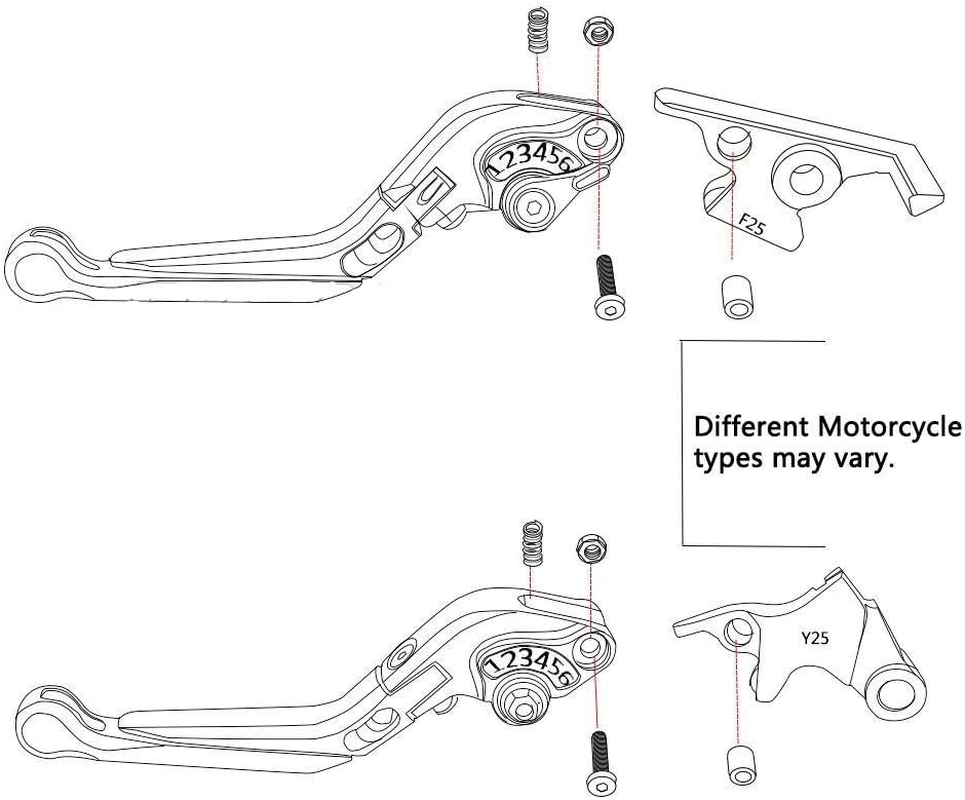 Motorbike Brake Clutch Lever Motorcycle CNC Aluminum Accessories Folding Extendable Brakes Clutch Levers Handle for Kawa&Saki ER-5 2004 2005 (Color : 7)