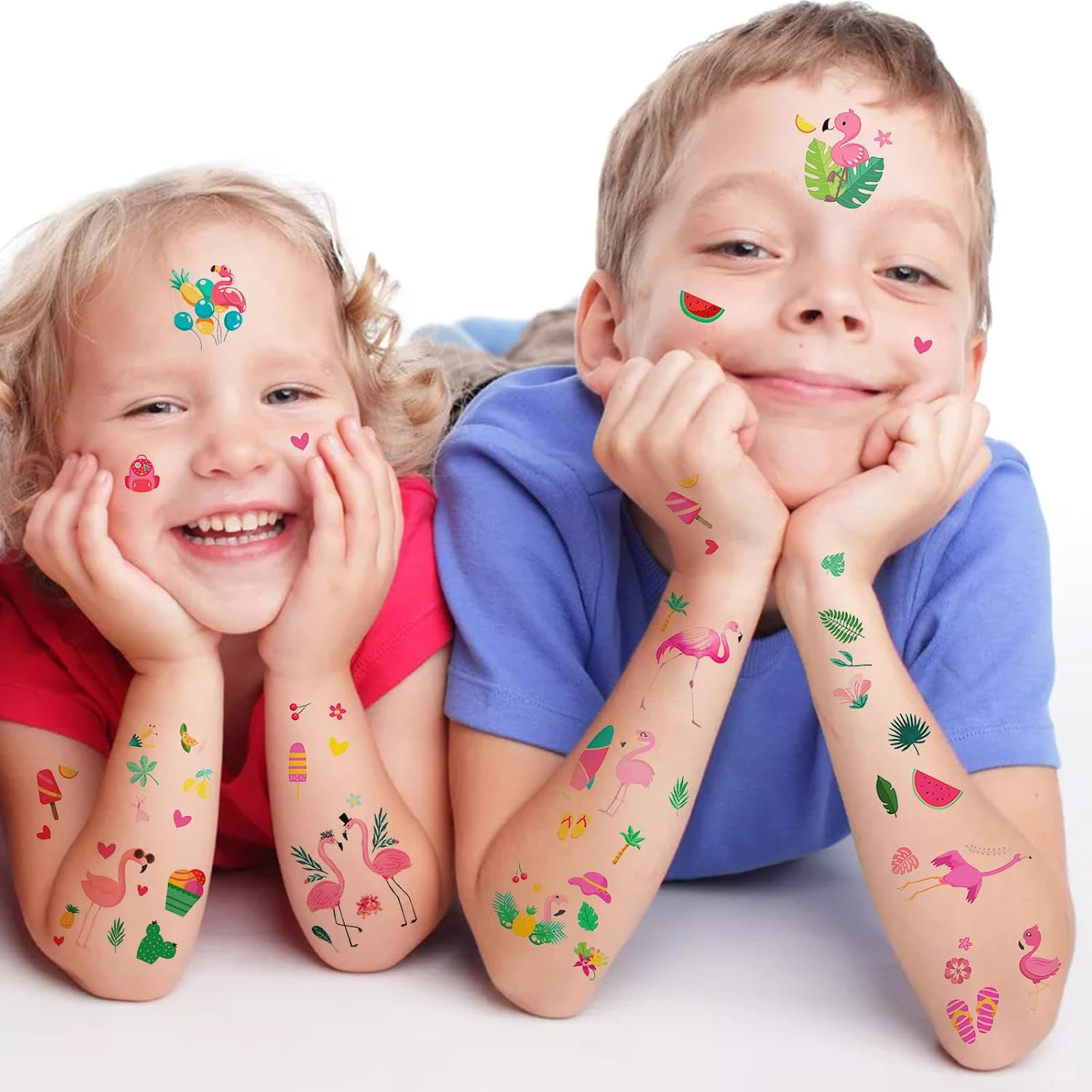 Temporary Tattoos Flamingo Pack of 10 Flamingo Tattoo Children'S Tattoo Stickers Summer Tattoos Temporary Waterproof for Flamingo Party, Birthday Party, Summer Gifts image number 5