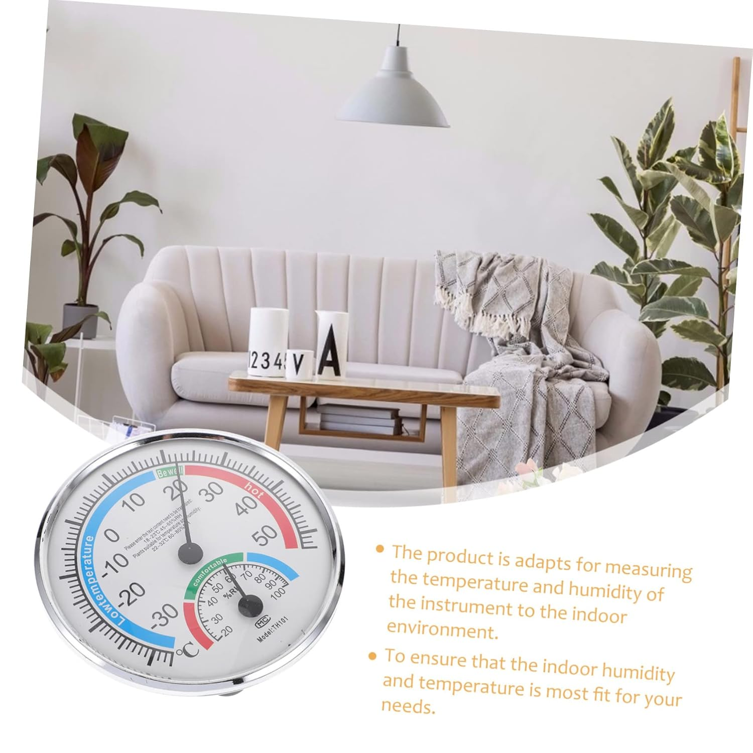 Luxshiny 2-In-1 Hygrothermograph Temperature and Humidity Monitor for Home and Patio High Precision Sauna Thermometer Hygrometer Digital Indoor Outdoor image number 3