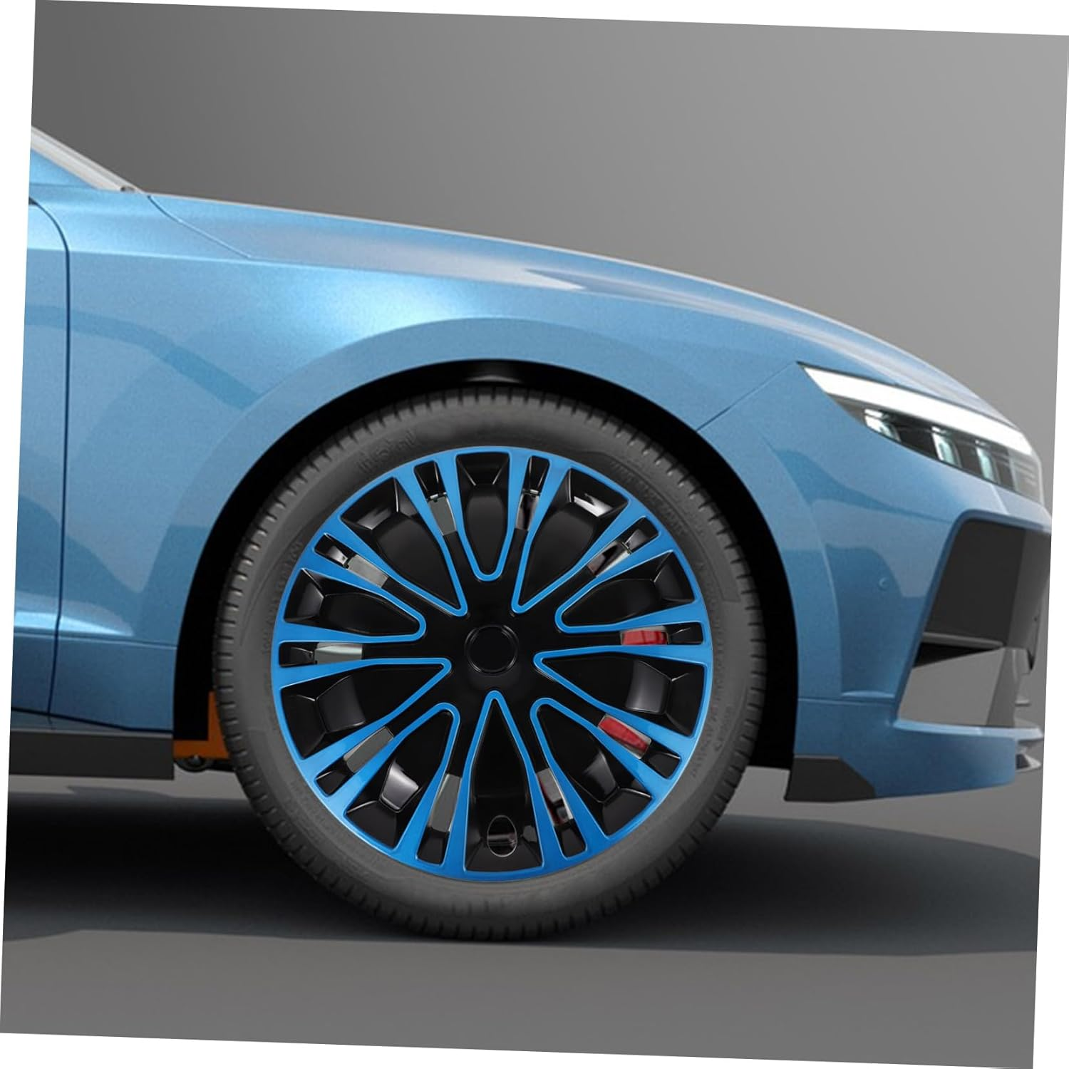GLEAVI 15 Inch Car Hubcaps Decorative Wheel Hub Caps Universal Automotive Rim Covers Blue Black for Vehicle Wheel Protection and Styling image number 6