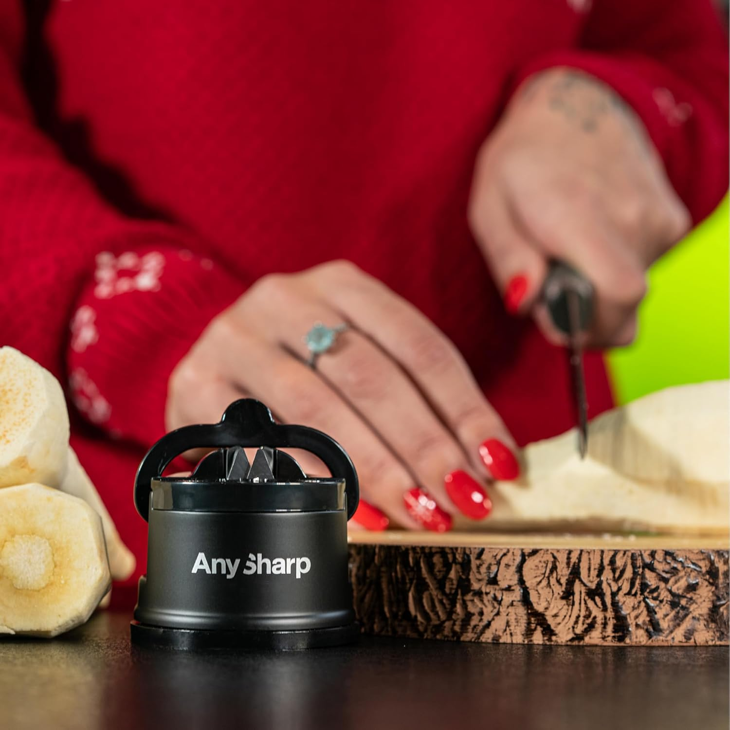 Anysharp Classic Knife Sharpener, Black