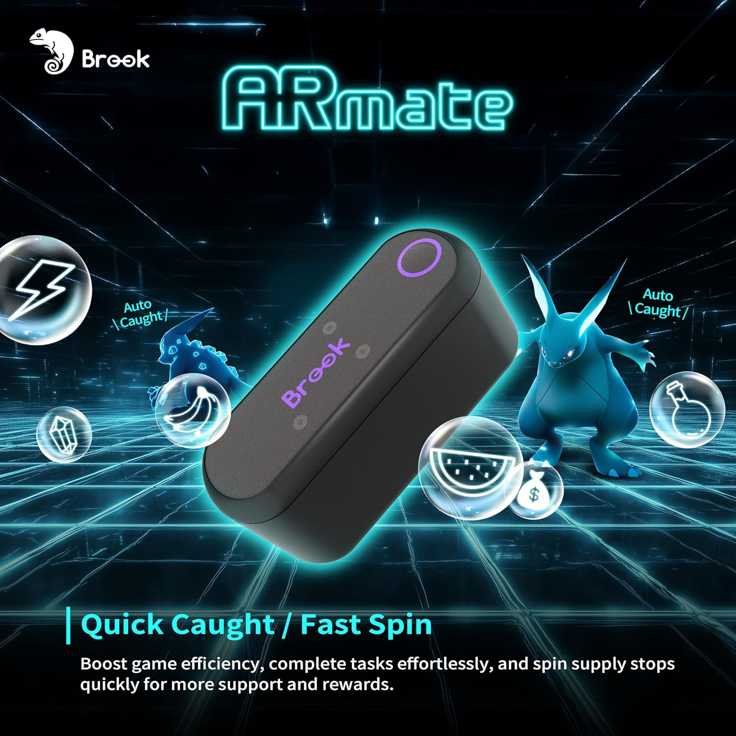 Brook Gaming Armate &ndash; Wearable AR Game Accessory for Pok&eacute;mon GO, Monster Hunter, Pikmin | Smart Roam, Quick Catch, Fast Spin, App-Controlled Speed, Xbox Controller Support【Official Exclusive Version】 image number 1