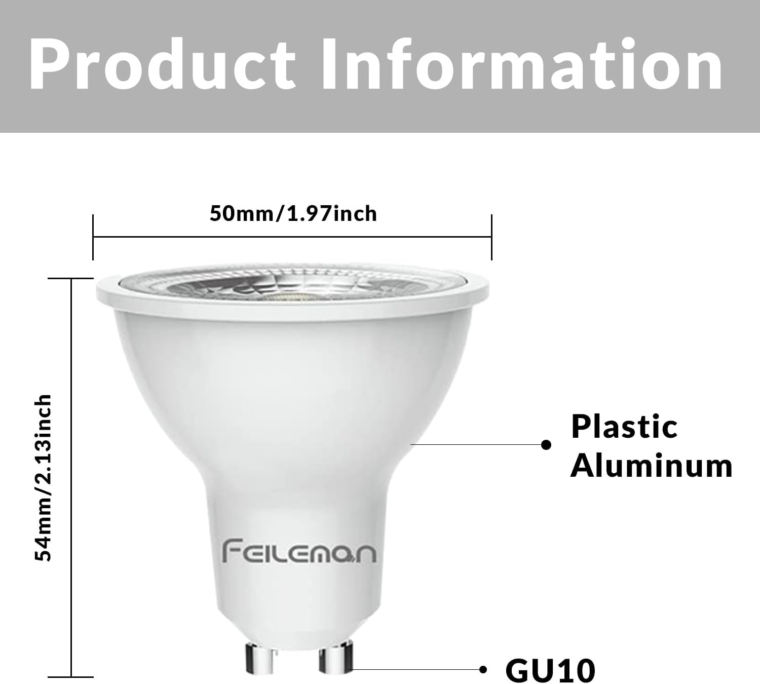 GU10 LED Bulb Spotlight Warm White 8W 3000K, GU10 Spotlight 38&deg; Beam Angle Not Dimmable 650 LM 220-240V Gu10 LED Reflector Lamps Replaces 70W Halogen Bulbs Pack of 10 image number 4