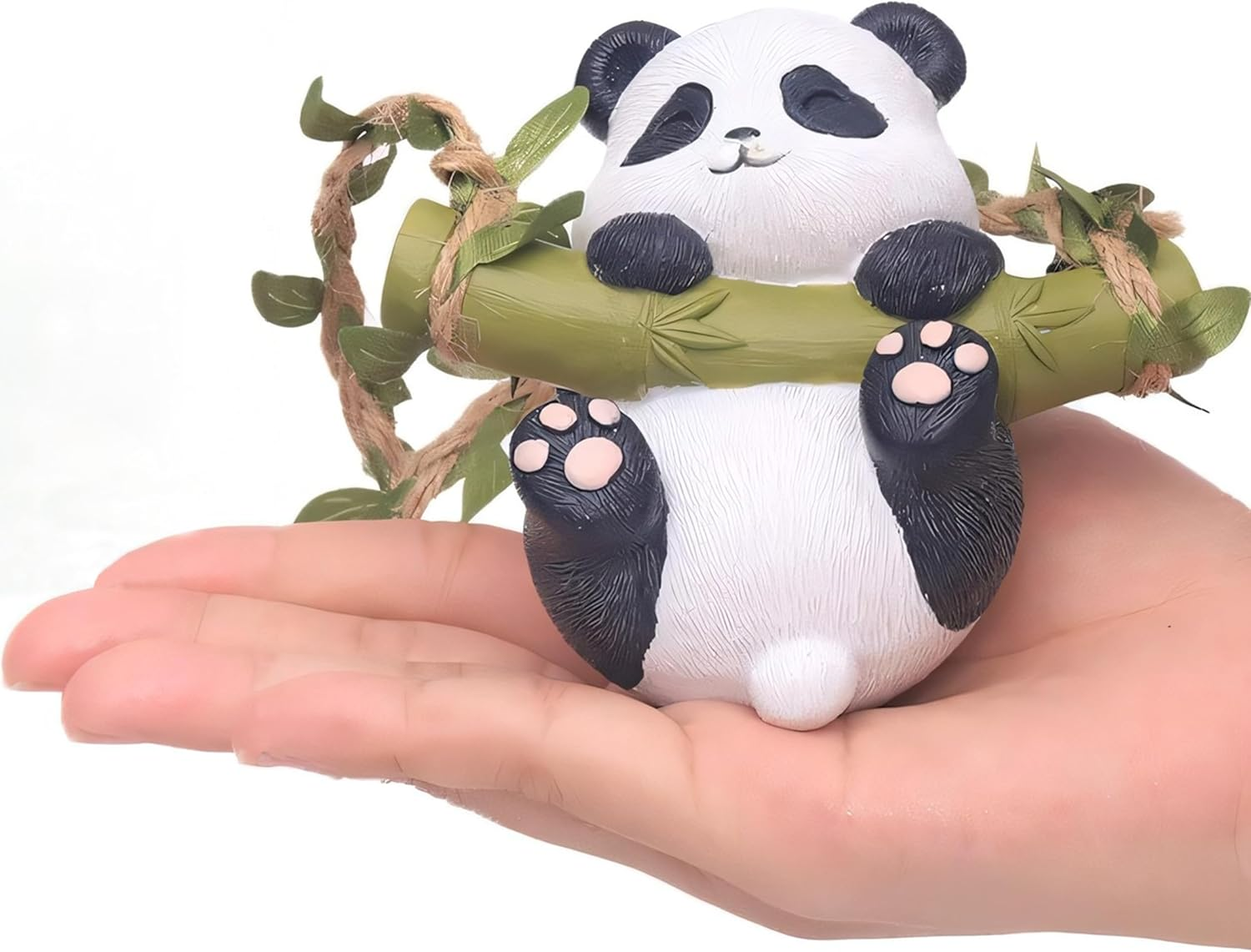 Plush Panda Statue Decor, Cute Hanging Animal Statue, Garden Decor for Outdoor & Indoor Spaces &ndash; Weather-Resistant Hanging Decoration for Patio, Lawn, Yard, or Home Decoration image number 1