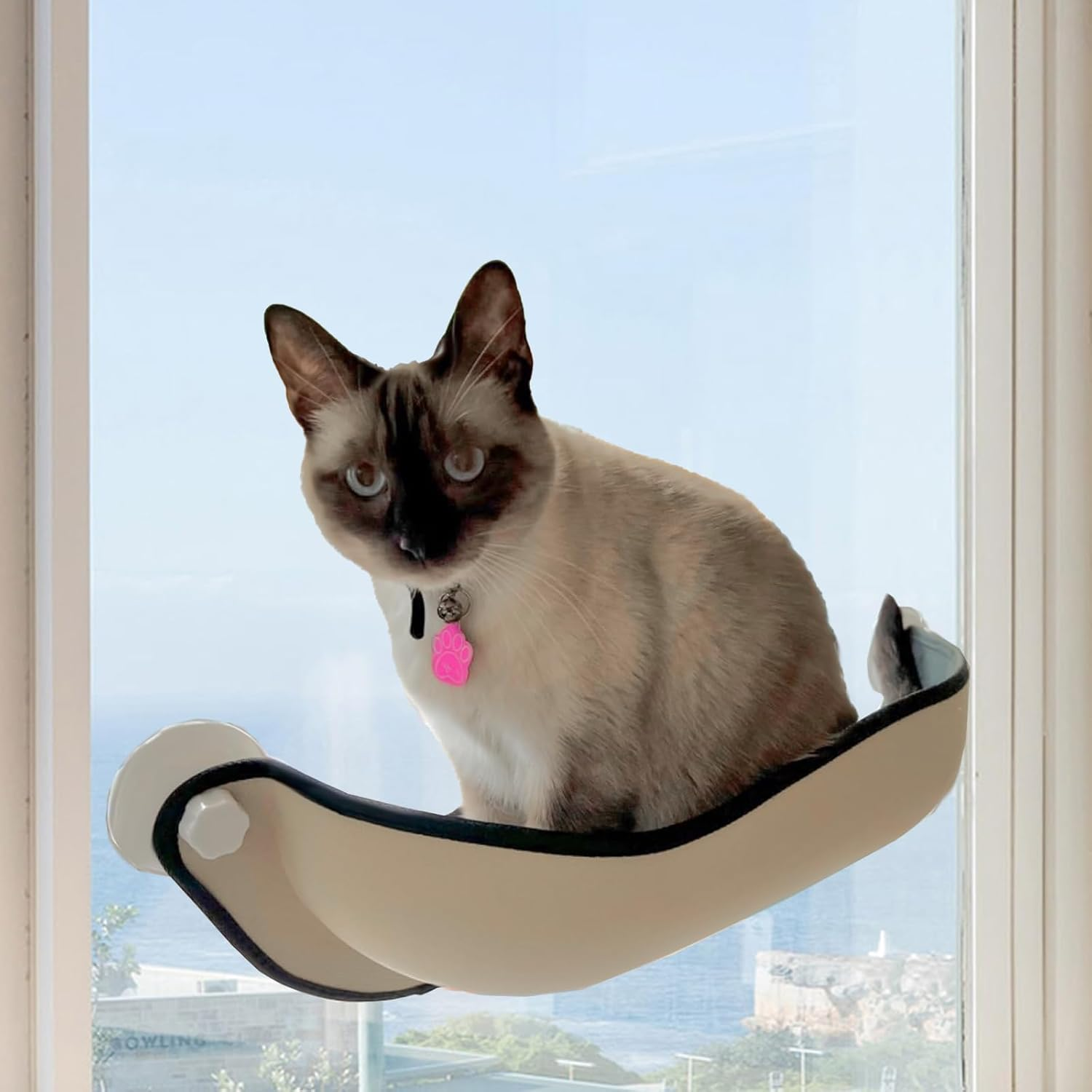 4-Pack Heavy Duty Suction Cups for Cat Window Perch - Replacement Hanger with Screw Nut for Kitty Hammock Bed and Glass Window Seat