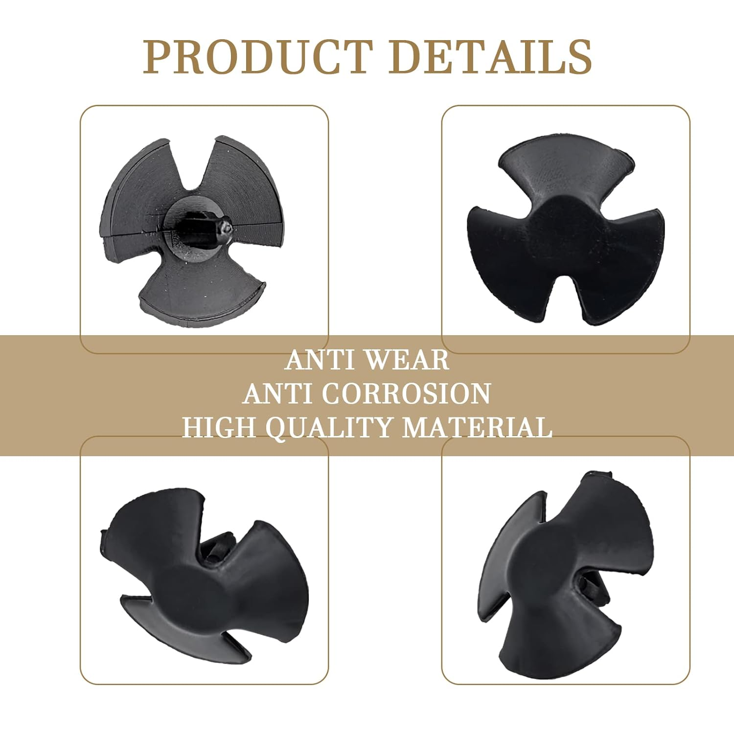 20Pcs Hood Insulation Retainers OEM 4878883AA Replace LH LHS Nylon Clip Plastic Retainers Fasteners Push Type Push Pin Screws, Automotive Replacement Parts Compatible with Chrysler, Jeep, Dodge, Ram image number 5