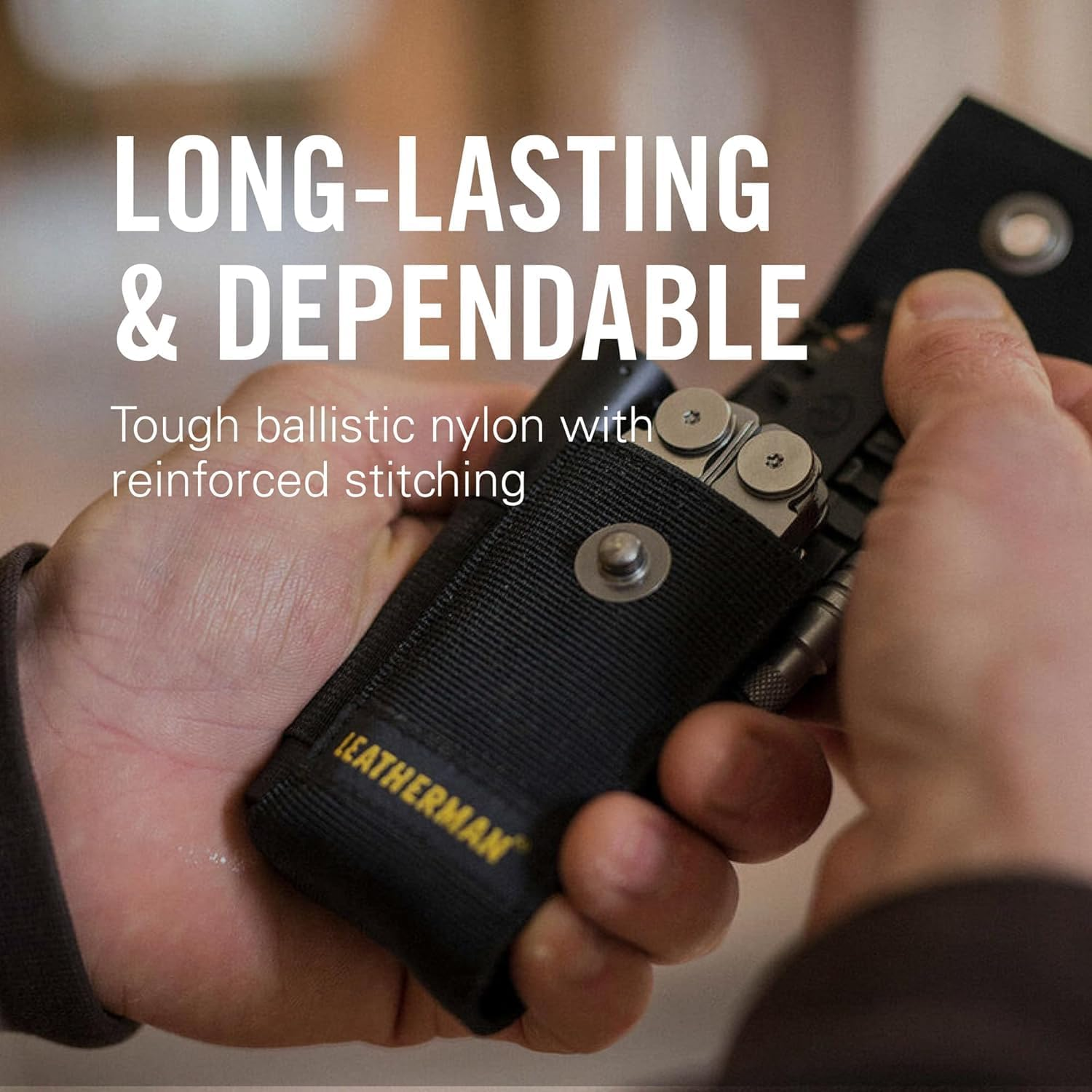 Leatherman Nylon Button Sheath - Durable Black Multitool Sheath with Secure Snap Closure - Black - Ideal for Protecting & Carrying Leatherman Multitools image number 4