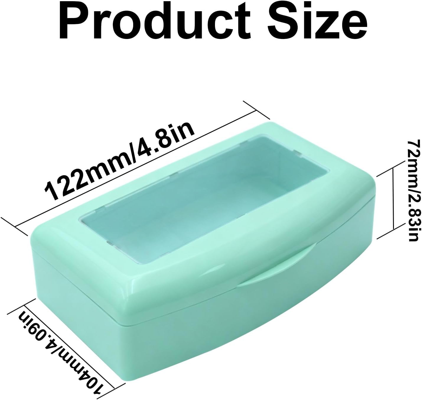 ZHIYUQL Disinfectant Tray, Nail Tool Steriliser Box with Removable Strainer and Lid, Sterilisation Box, Instrument Tray, for Beauty Salon, Manicure, Hair Tools, Cleaning Items (Blue) - Black image number 5