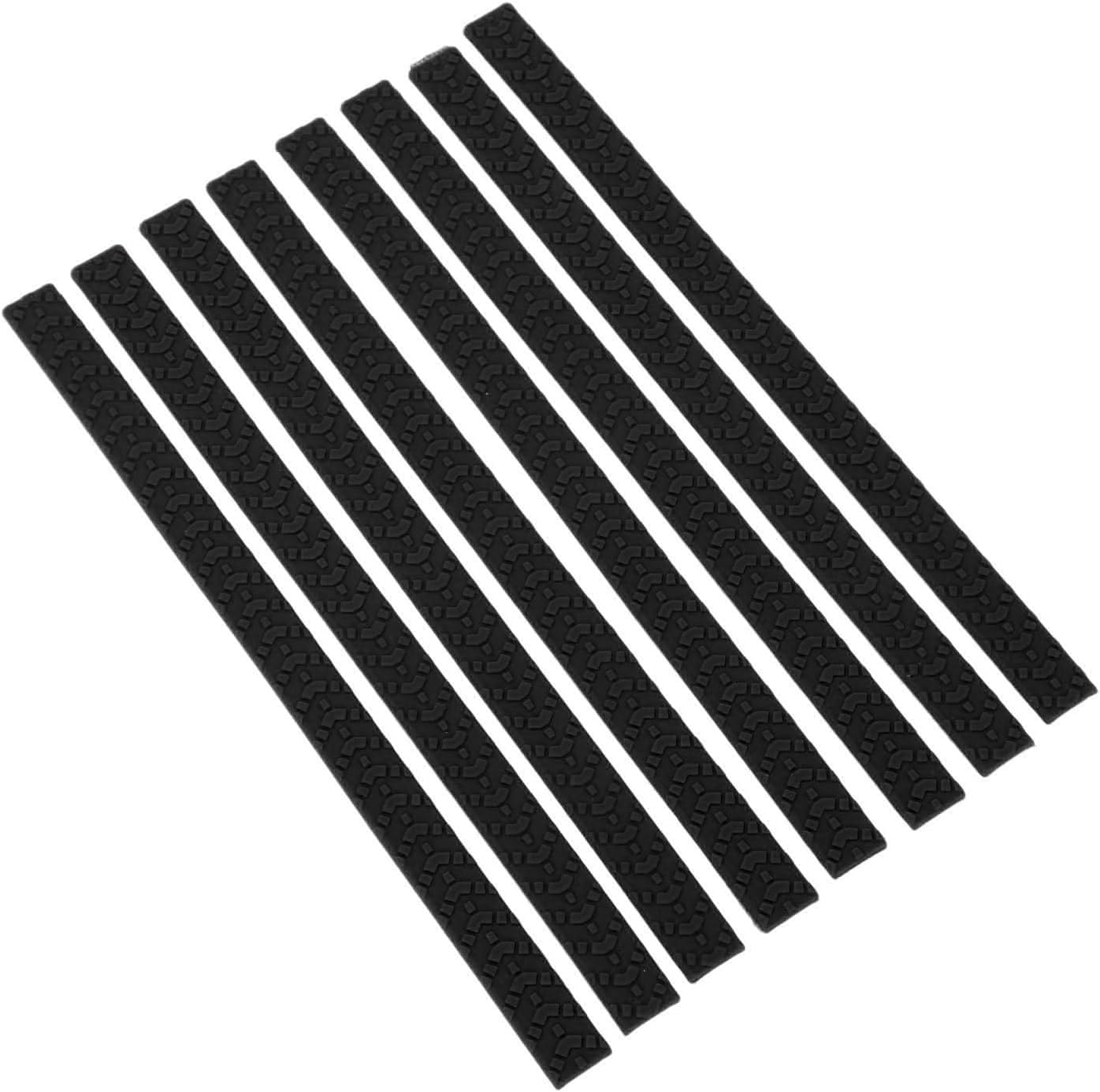 Suitcase Wheels Covers, Easy Installation Scratch Resistant Luggage Wheel Protectors Thick Tire Texture 8Pcs Noise Absorbing for Beach for Slope (Black)