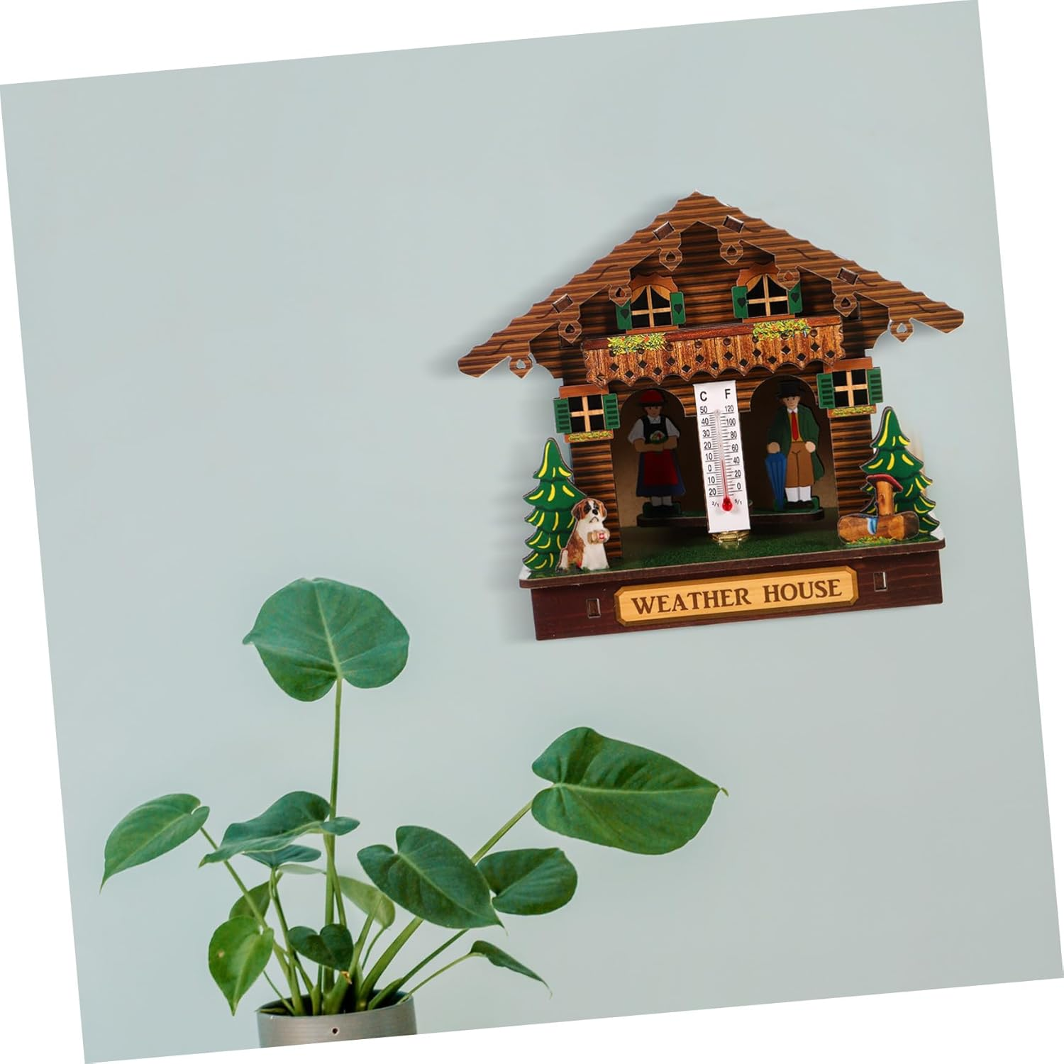 DECHOUS High Precision Wall Mount Thermometer Hygrometer Barometer Weather Station for Indoor Use Accurate Temperature Humidity Monitor with Stylish Design for Home Office Garage image number 1