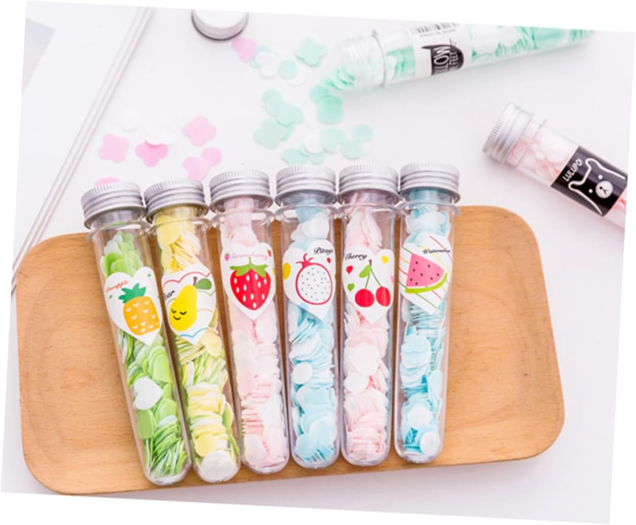 TOBBOMEY 12Pcs Portable Soap Sheets Hand Bath Mini Slice Sheets Disposable Soap Flakes for Travel Safe Random Pattern image number 3