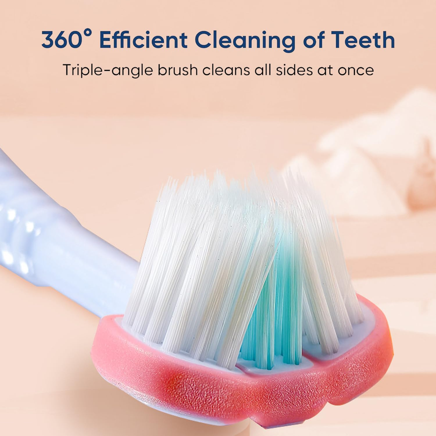 Ultra-Soft Bristles Toddler Toothbrushes for Ages 1-8, Ergonomic Non-Slip Handle, Easy to Clean, Bpa-Free, Compatible with Most Baby Brushes, 4 Pack &ndash; Ermaoo image number 2