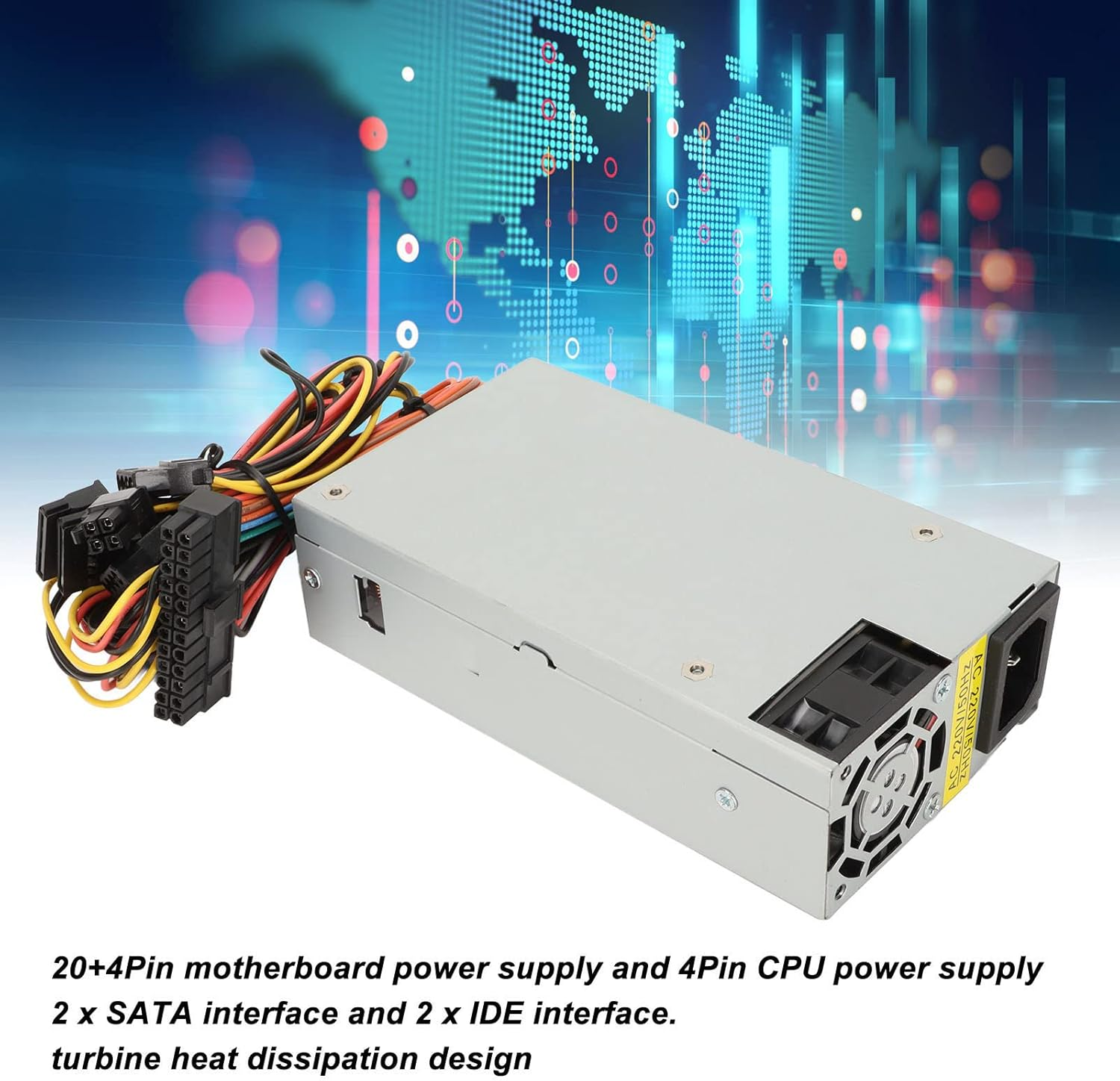 60LE 1U Power Supply, 270W Rated Power, Stable Power, High Efficiency, Strong Metal, for PC Server with Turbine Heat Dissipation image number 6