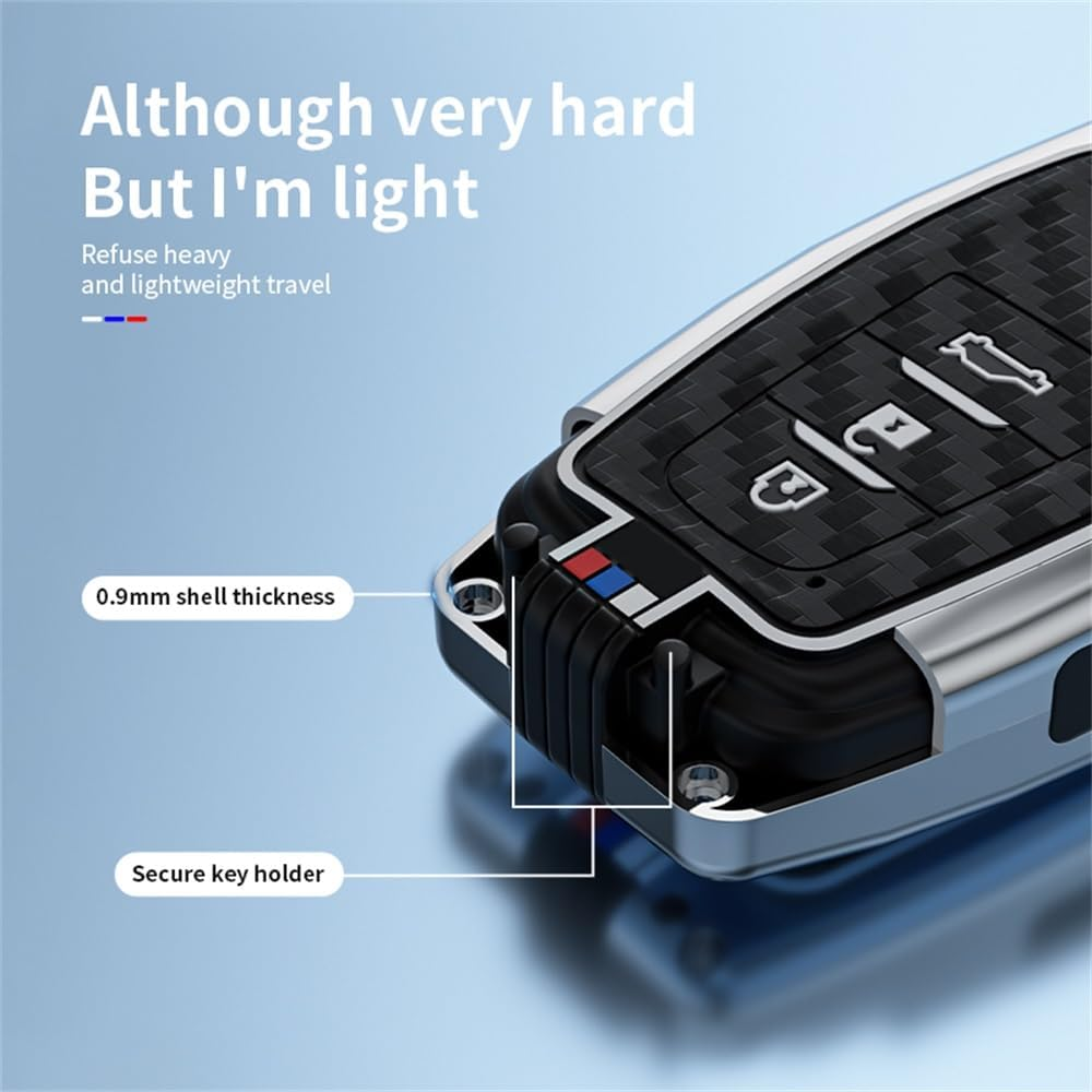 Ontto 3-Button Key Fob Cover with Fluorescent Strip Smart Remote Car Key Shell Fit for Toyota Camry CHR Highlander Corolla RAV4 Avalon Land Cruiser Prado Prius 4Runner GT86 2017-Up,Black image number 4