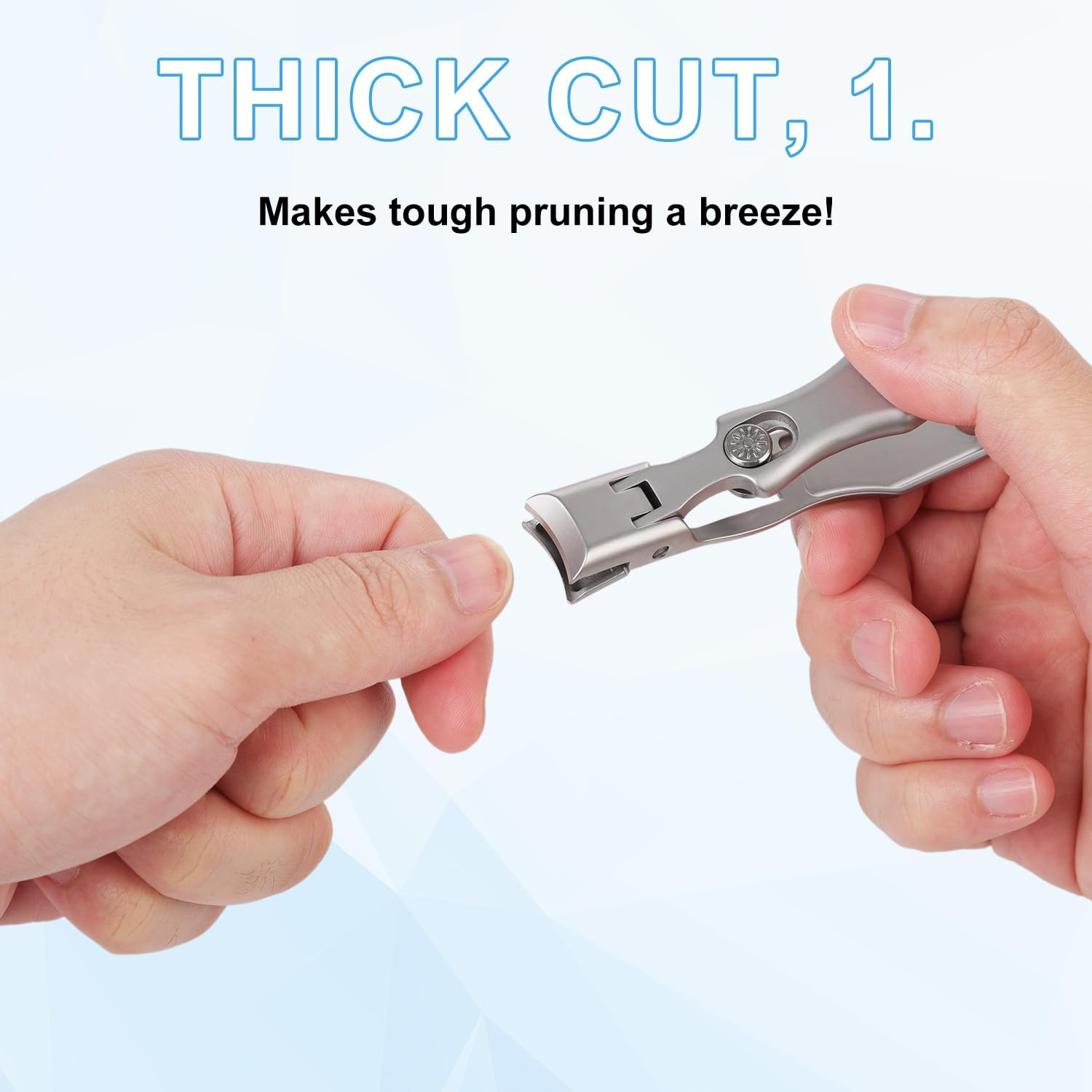 Toe Nail Clippers for Thick Nails, Sharp Nail Clippers Wide Mouth Toenail Clippers Seniors Super Sharp Stainless Steel Nail Clippers for Men Women (Silver) image number 6