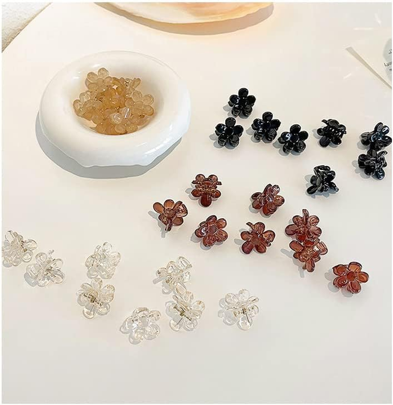 Set of 20 Black Mini Girls Braided Hair Clips Pony Clips Exquisite Side Clips Headpiece Hair Clips (Pink Rhinestones) image number 7