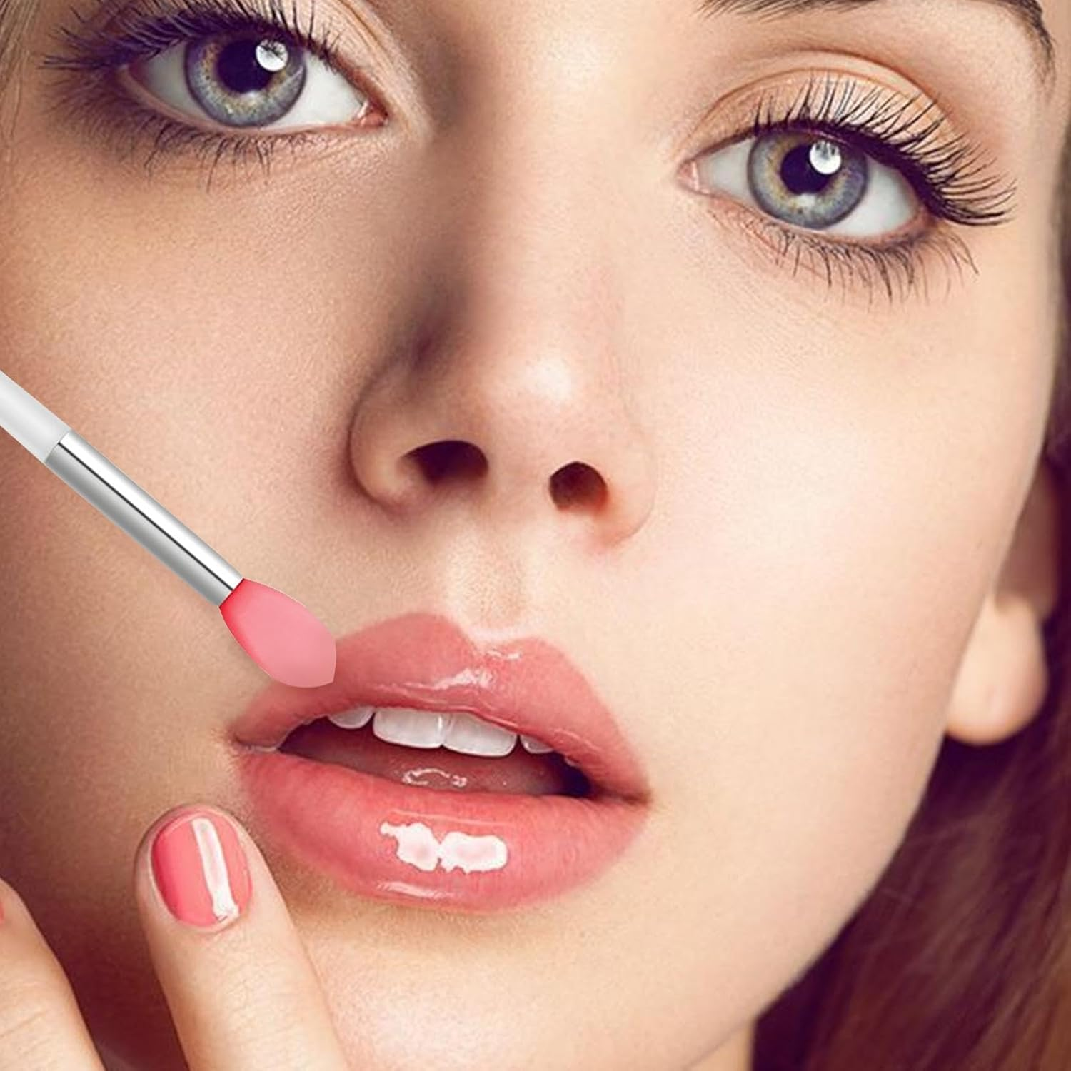 Lip Gloss Applicator Wands, Lip Gloss Wands Lip Applicators, Lip Balm Applicator Lipstick Applicator, Silicone Lip Wands Small Lip Smudge Brush image number 1