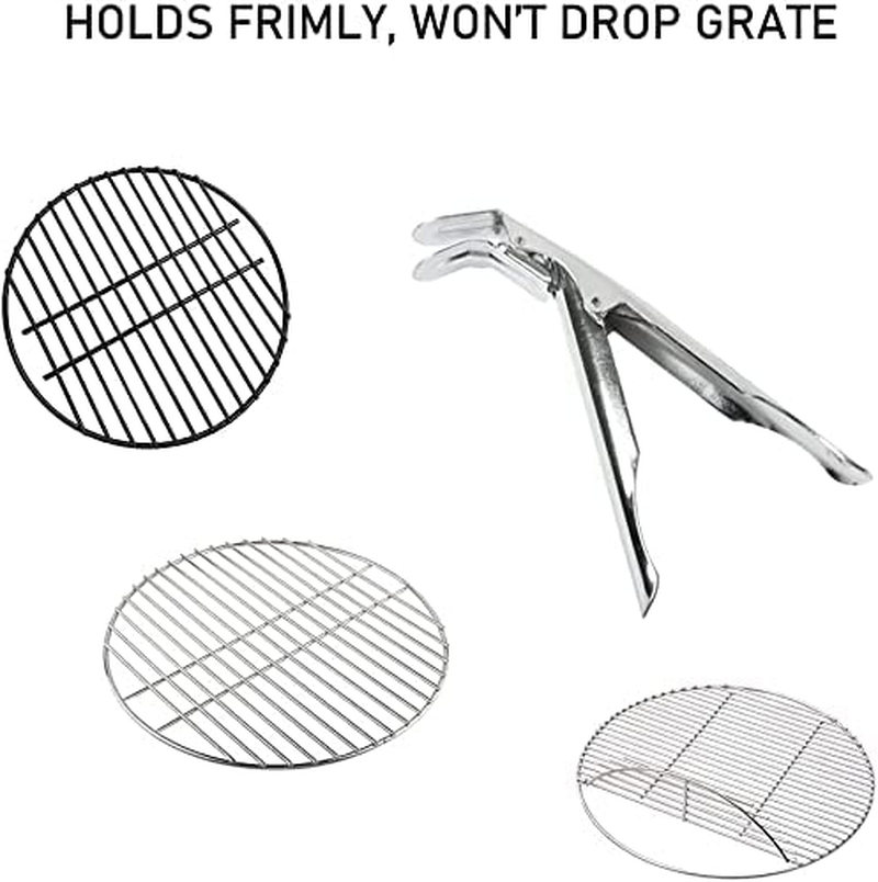 Grid Gripper, Stainless Steel Grill Gripper, BBQ Universal Grate Lifter, Grill Grid Lifter, Hot Plate Tongs, Cooking Gripper, BBQ Accessories,Grill Grate Lifter Tool image number 1