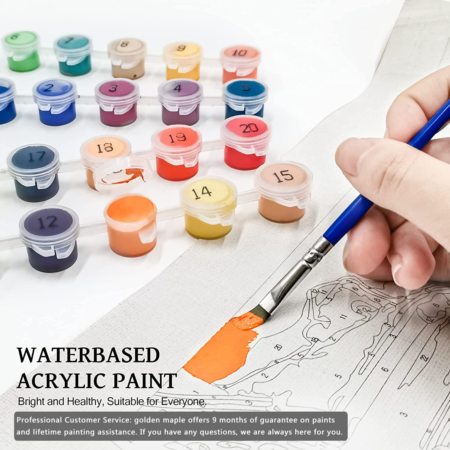 Paint by Numbers - DIY Digital Canvas Oil Painting Adults Kids, Paint with Number Kits, Digital Painting, Numbers Painting, Painting Numbers Adults for Home Decorations - Paris Hotel 16 * 20 Inch image number 4