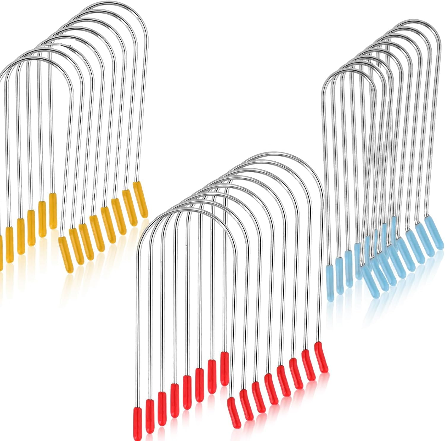 24 Pcs Hot Curler Clips Replacement Kit,3 Sizes Hot Curler Clips Replacement Pins Hot Roller Strong Securing Clips, Stainless Steel for Electric Rollers,Assorted Hot Roller Clips Large,Hot Curler Clip image number 3