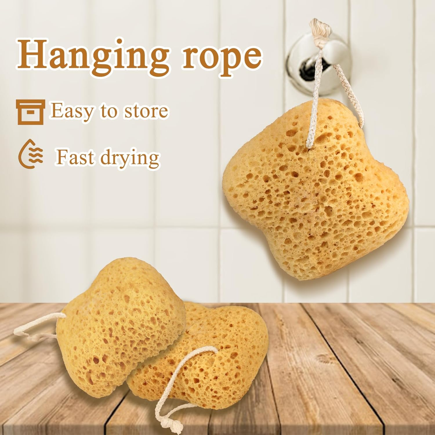 Azymi Sponges Bath, 2Pcs Larger Shower Sponges for Women Men, Exfoliating Body Sponge Dense Foam for Gentle & Deep Cleansing, Ultra-Soft for Sensitive Dry Skin image number 4